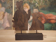 Circa 1800 Mounted Carved Oak Soldier Figures from Flanders