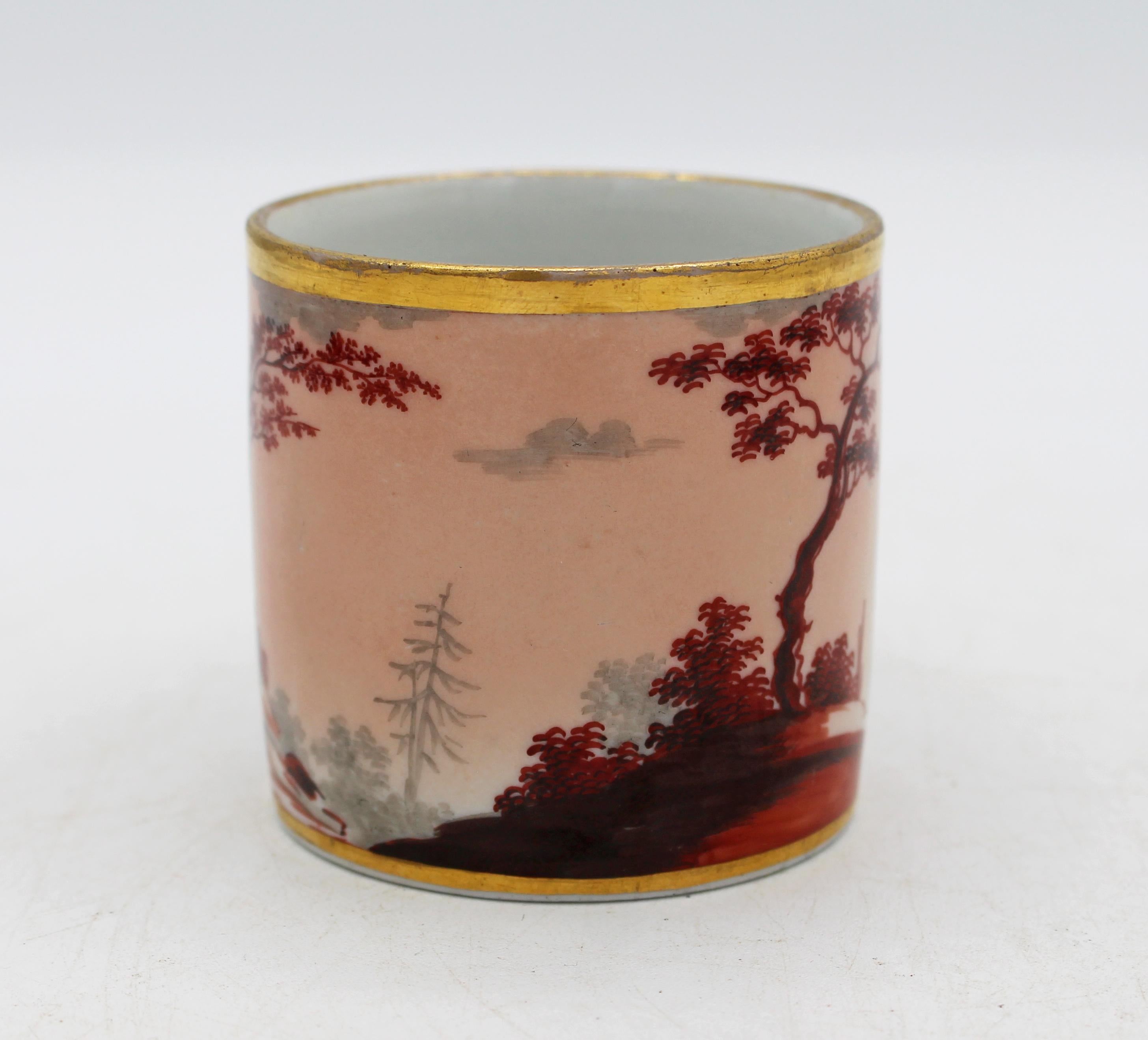 CIRCA 1800 Old Paris Porcelain (oder Kpm) Kaffeetasse & Untertasse im Zustand „Gut“ im Angebot in Chapel Hill, NC