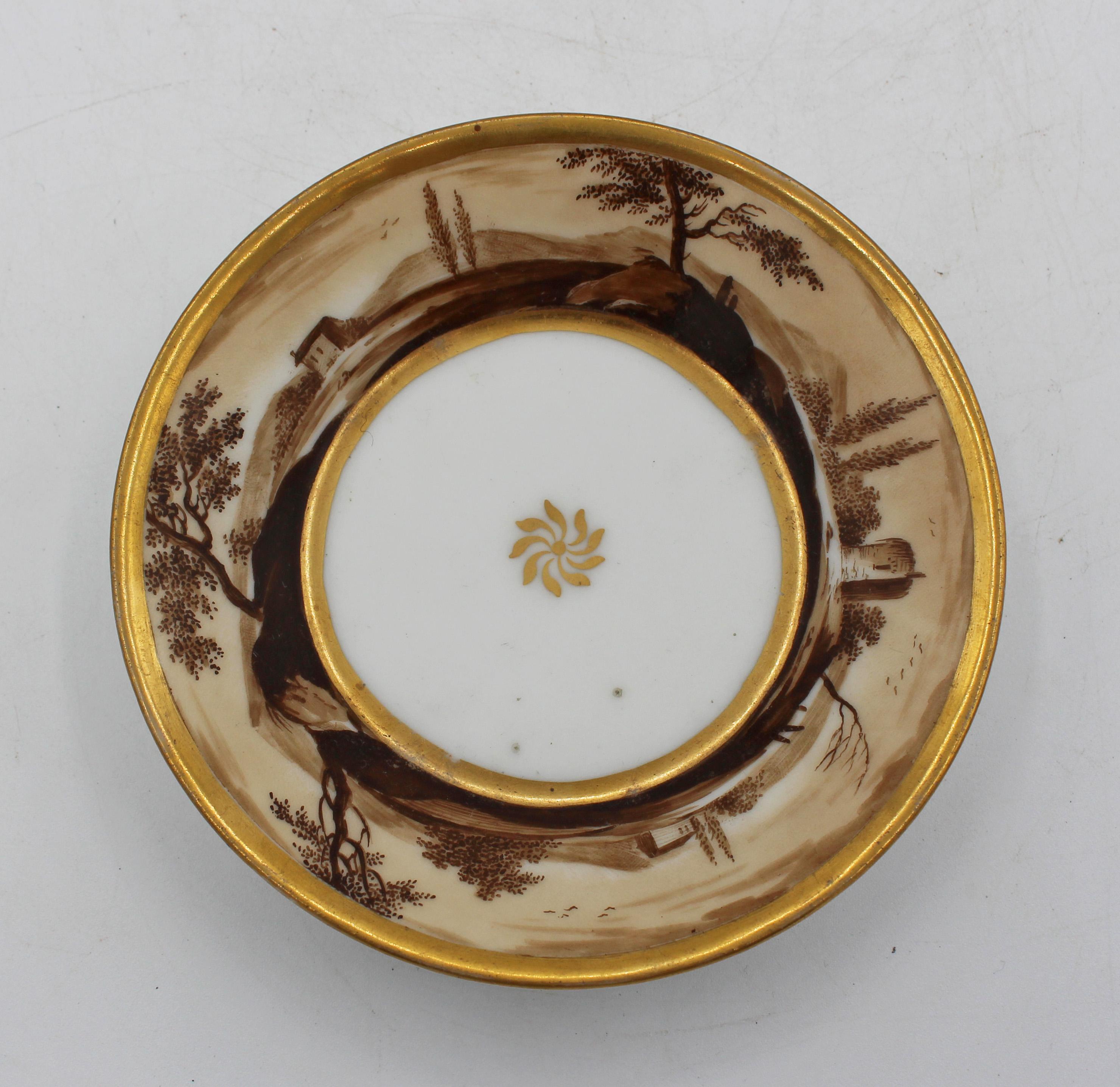 CIRCA 1800 Old Paris Porcelain (oder Kpm) Kaffeetasse & Untertasse im Angebot 1