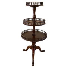 Circa 1800  Philadelphia Mahogany Silent Butler Dumb Waiter Table