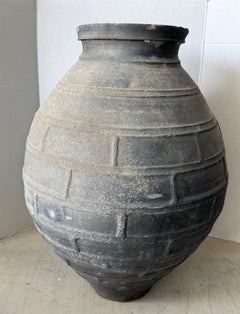 Circa 1800 Portuguese Black Storage Wine Olive Oil Jar