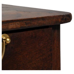 Circa 1800 Walnut Eclectic Buffet with Brass Accents in Original