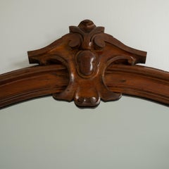 Circa 1800 Walnut Wood XL Louis Philippe Mirror in Original Patina
