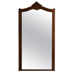 Circa 1800 Walnut Wood XL Louis Philippe Mirror in Original Patina