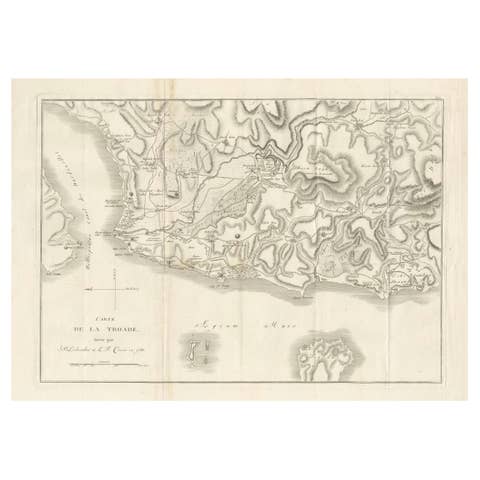 Circa 1802 Map of the Troad Region by Tardieu – From the Voyage de la Troade