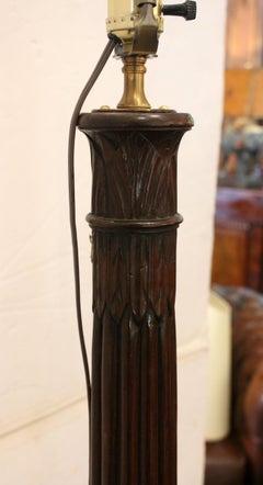 Circa 1810 English Regency Bedpost Now as a Floor Lamp