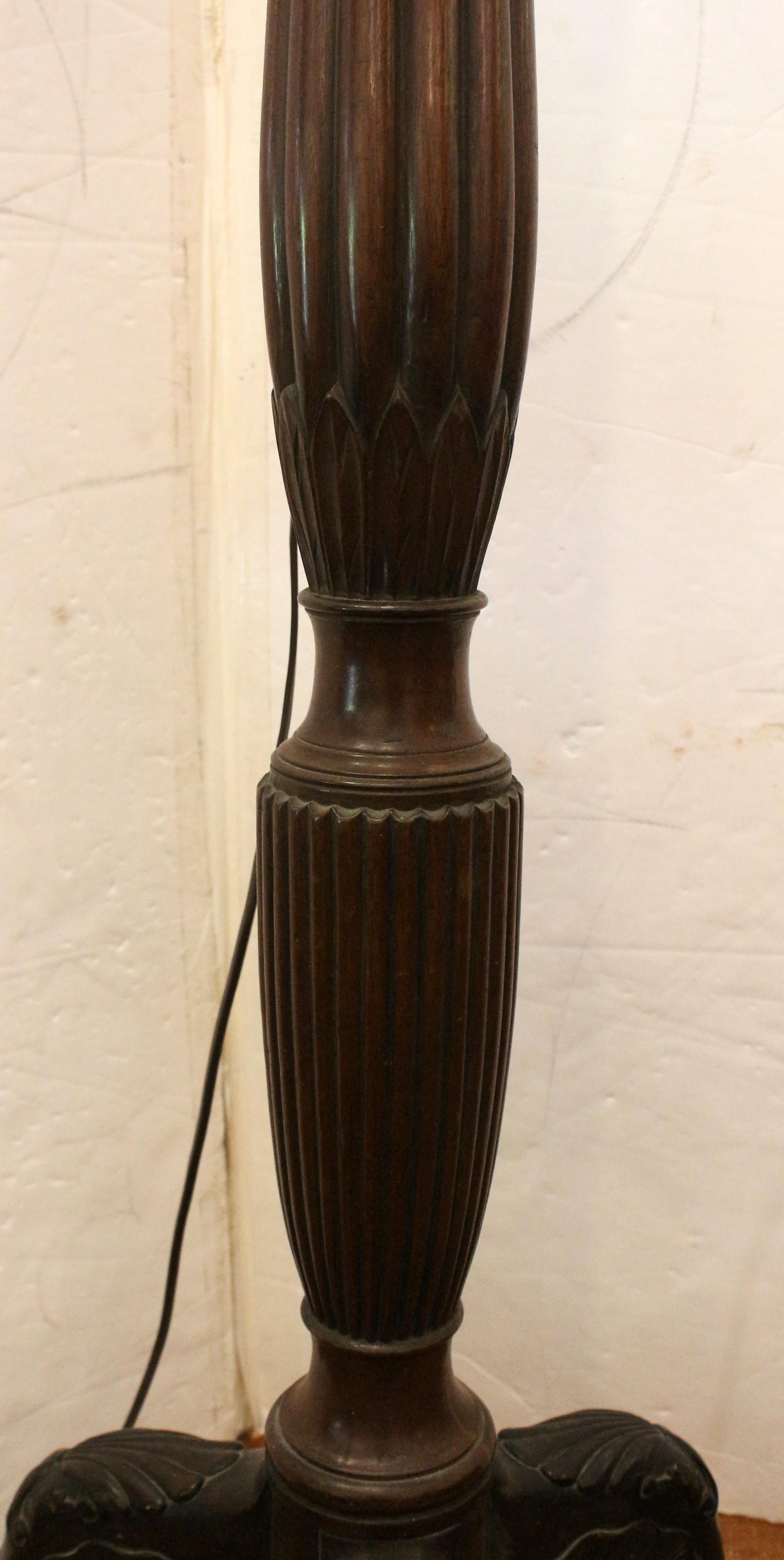 Circa 1810 English Regency Bedpost Now as a Floor Lamp In Good Condition For Sale In Chapel Hill, NC