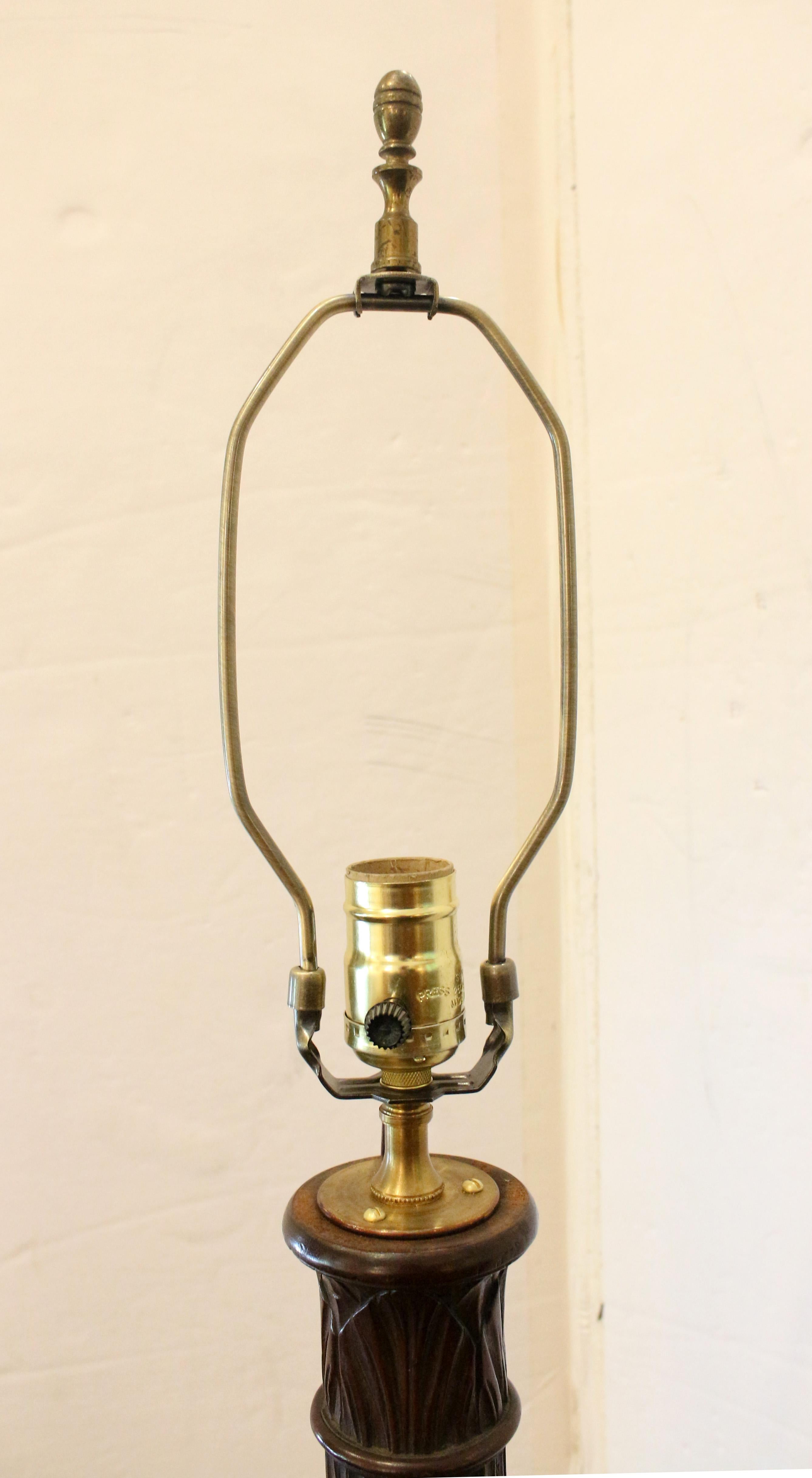 Wood Circa 1810 English Regency Bedpost Now as a Floor Lamp For Sale