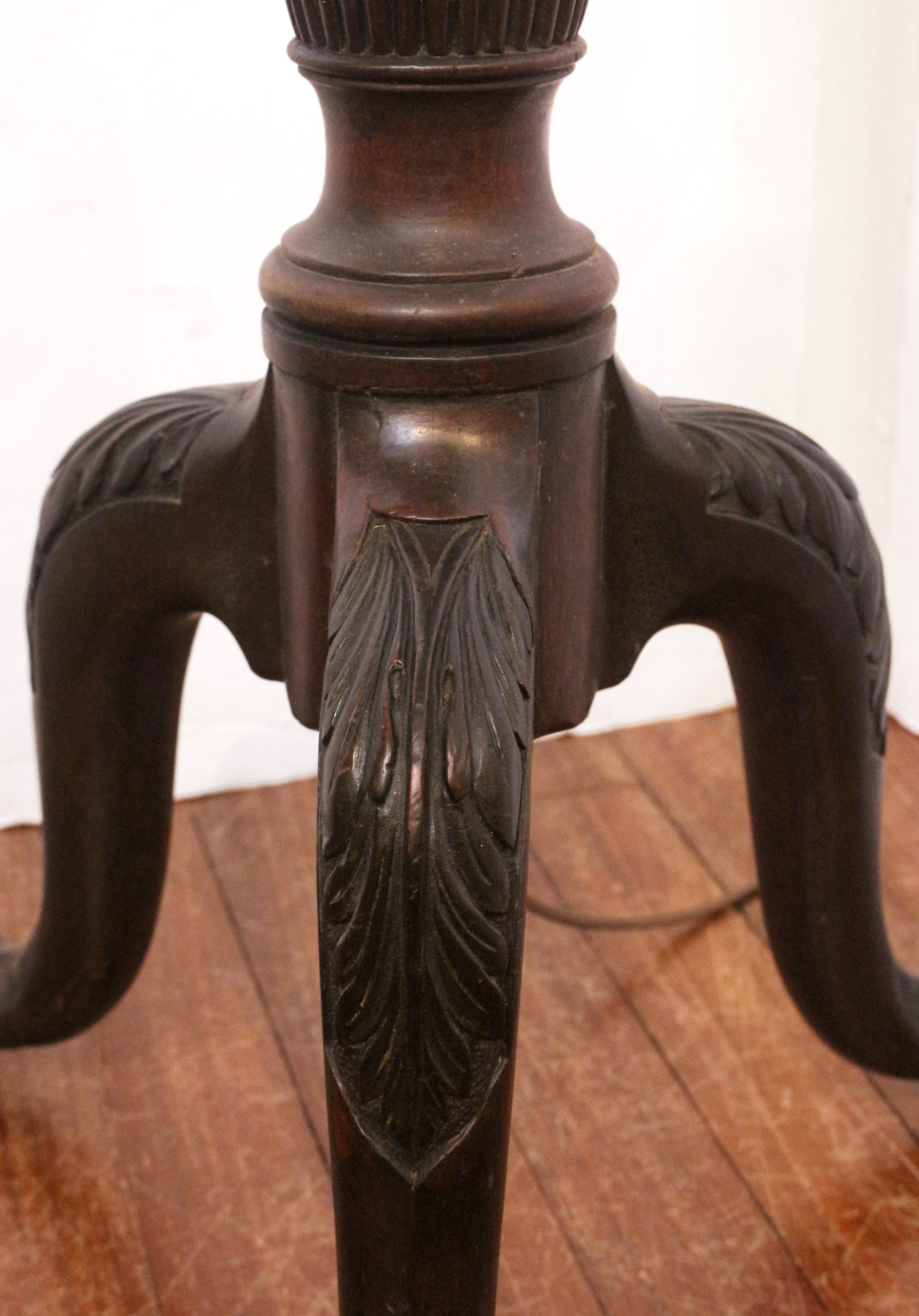 English Circa 1810 George III Bedpost Now as a Floor Lamp For Sale