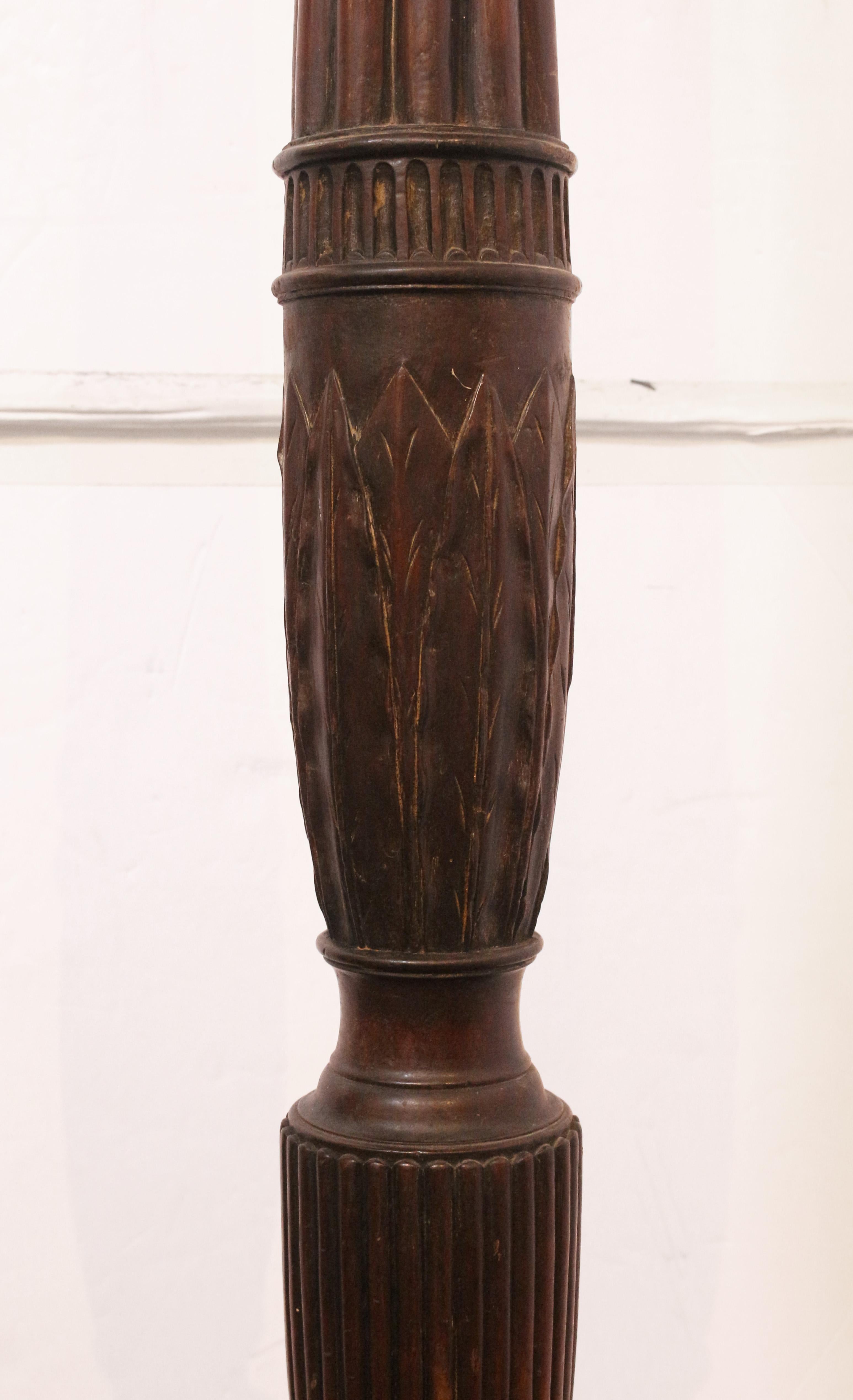 Circa 1810 George III Bedpost Now as a Floor Lamp In Good Condition For Sale In Chapel Hill, NC