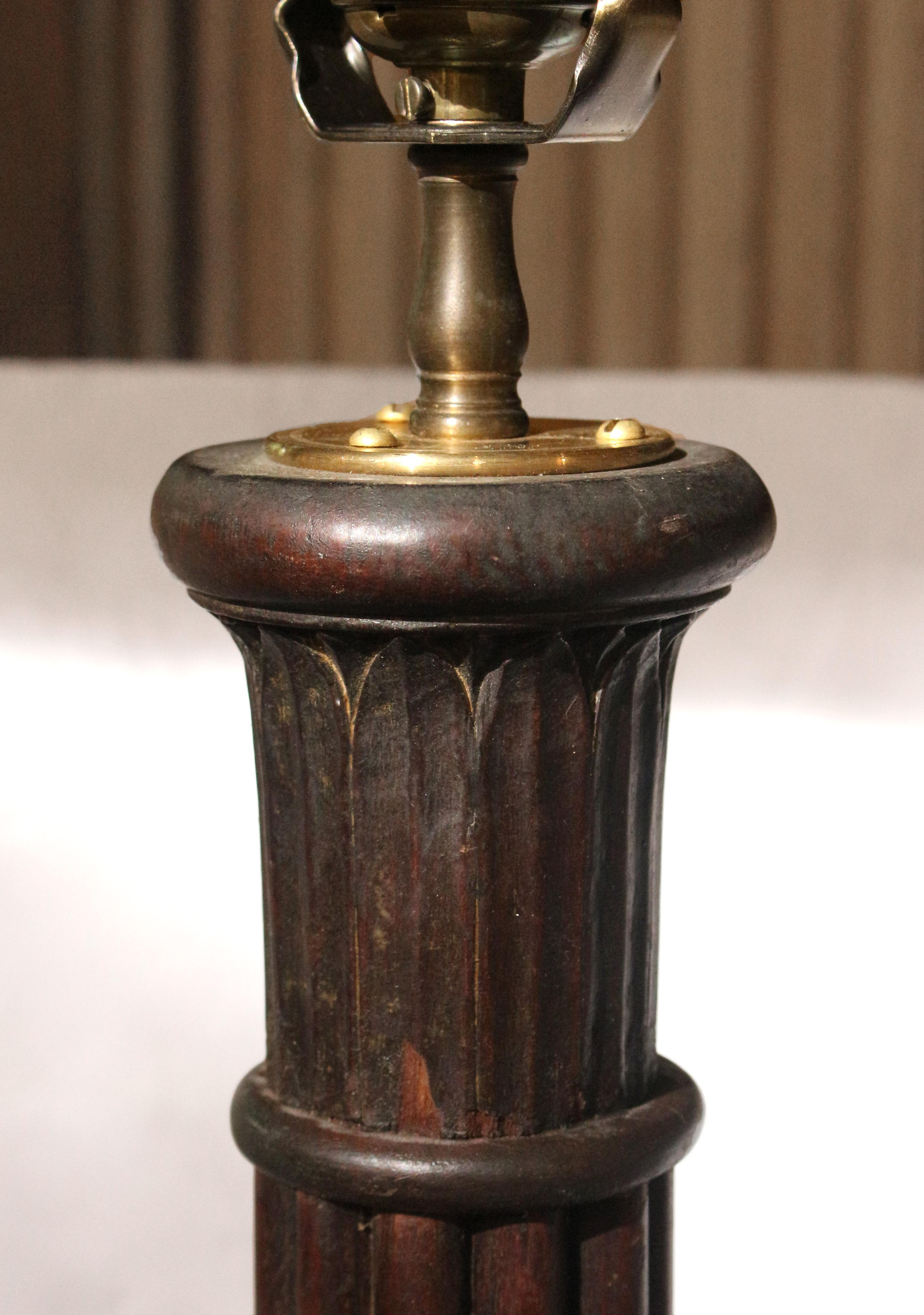 Early 19th Century Circa 1810 George III Bedpost Now as a Floor Lamp For Sale