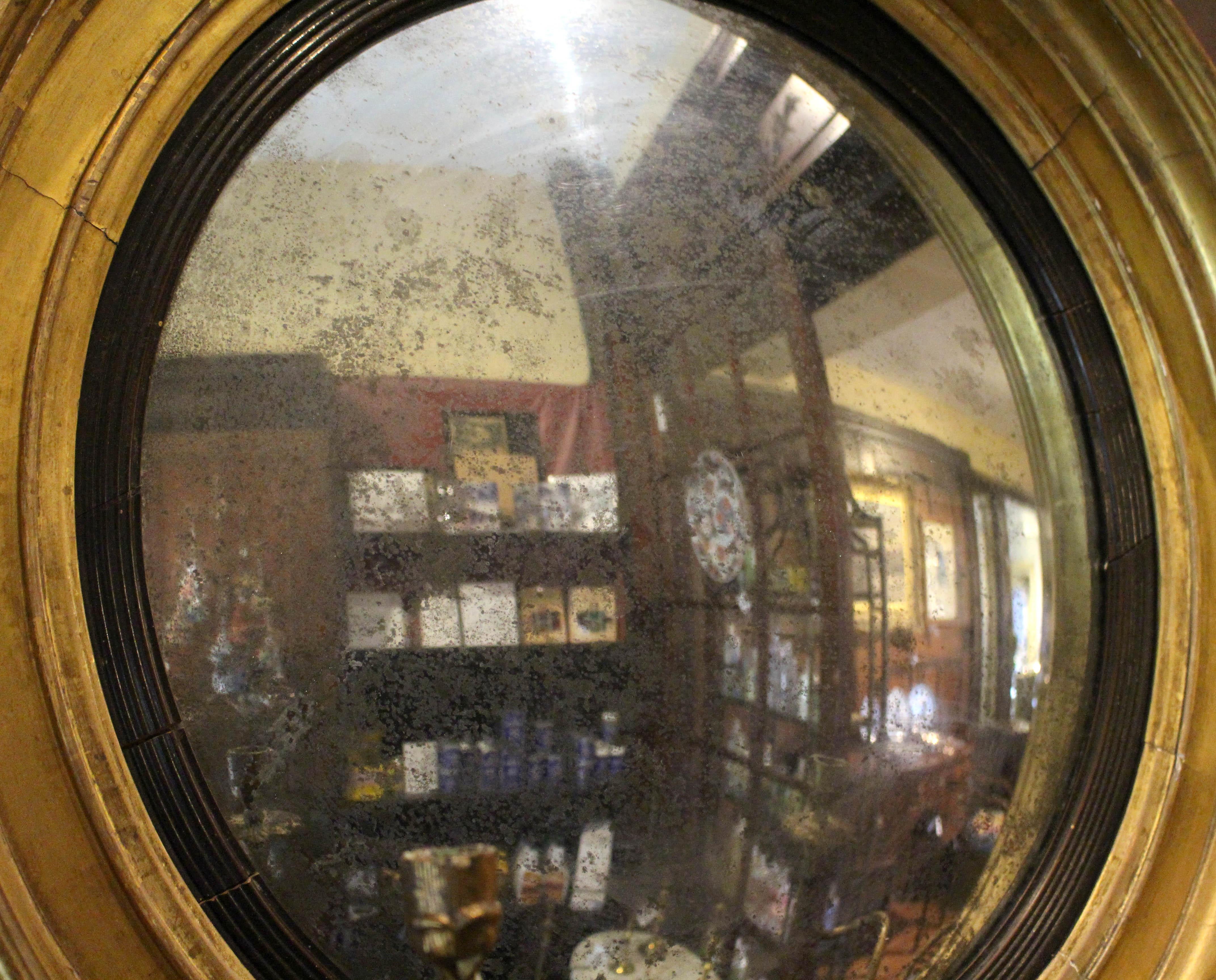 Early 19th Century Circa 1815 English Regency Bull's Eye Girondole Mirror