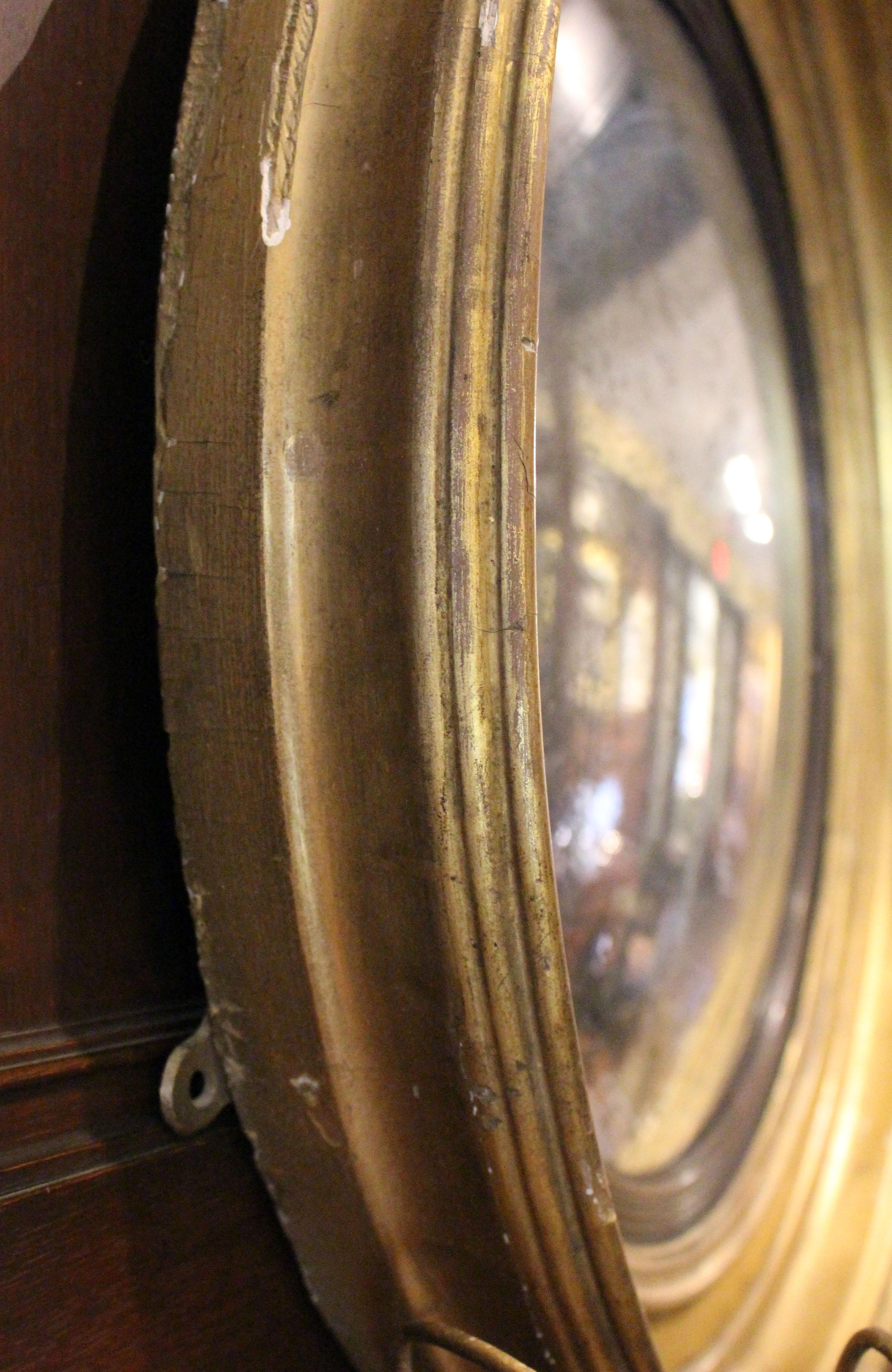 Metal Circa 1815 English Regency Bull's Eye Girondole Mirror