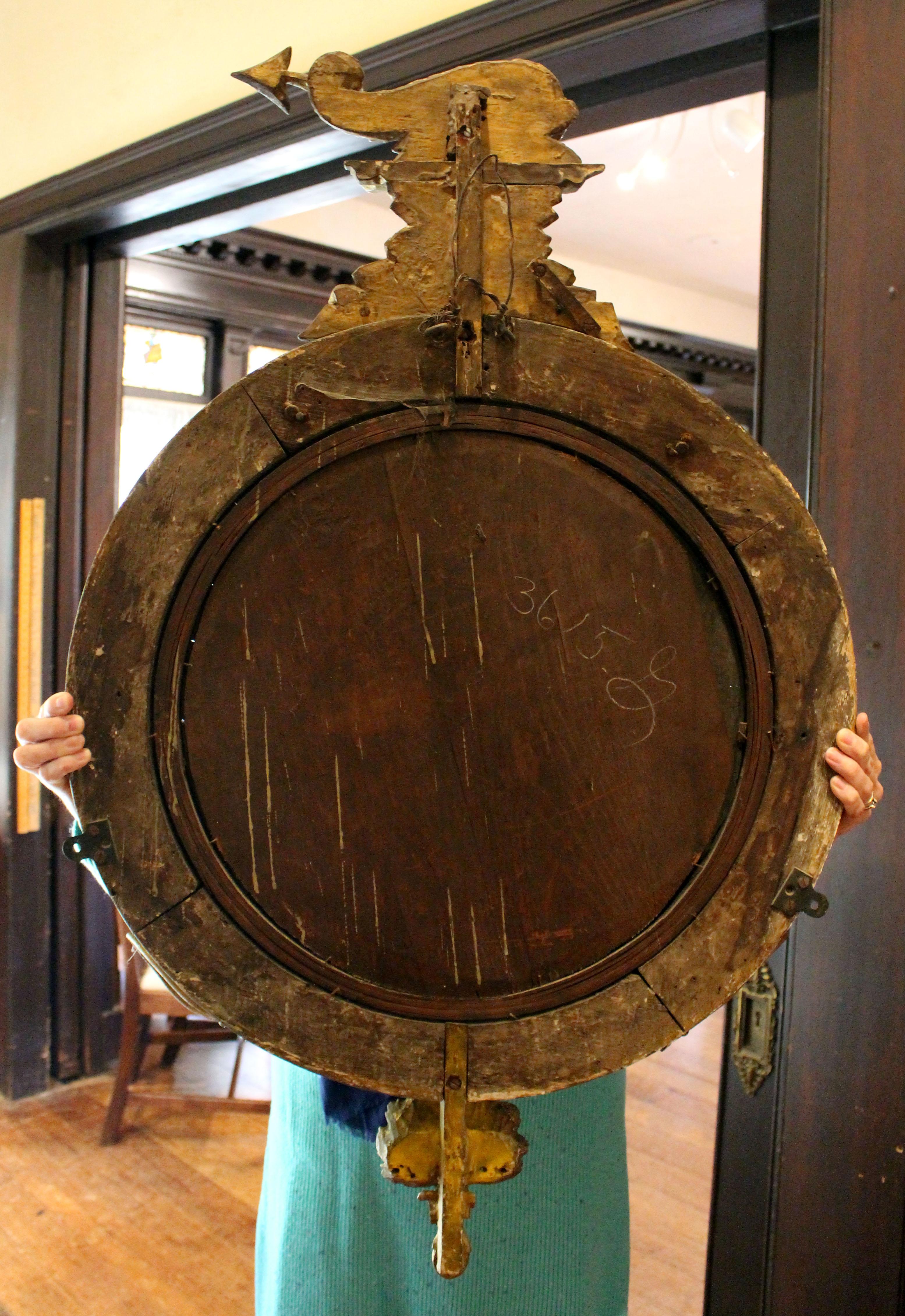 Circa 1815 English Regency Bull's Eye Girondole Mirror 1
