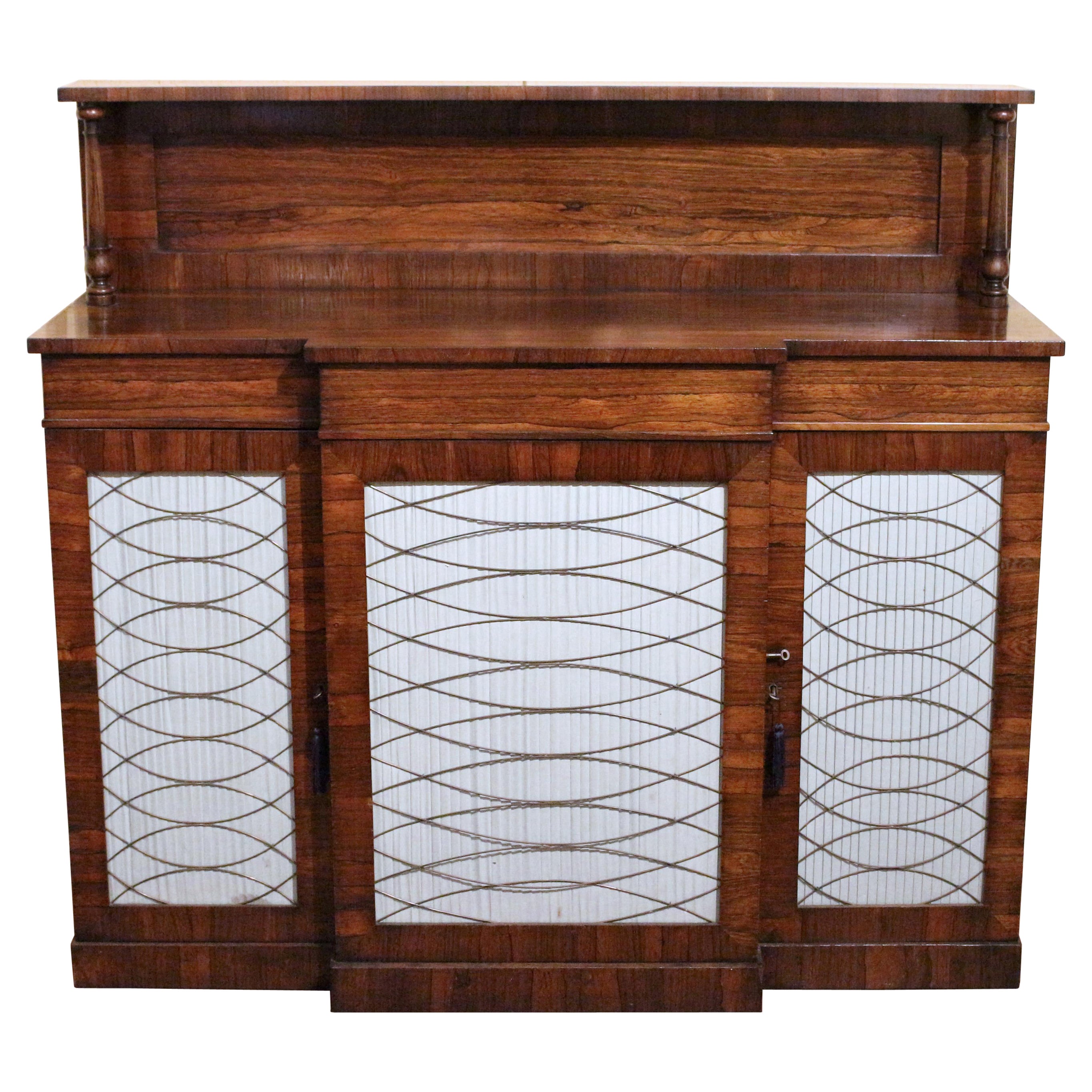 Circa 1815 Regency Period English Breakfront Cabinet Chiffonier