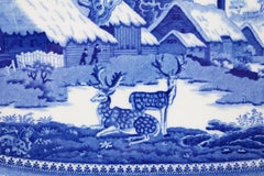 Circa 1820-30 English "Fallow Deer" Pattern Pearlware Platter