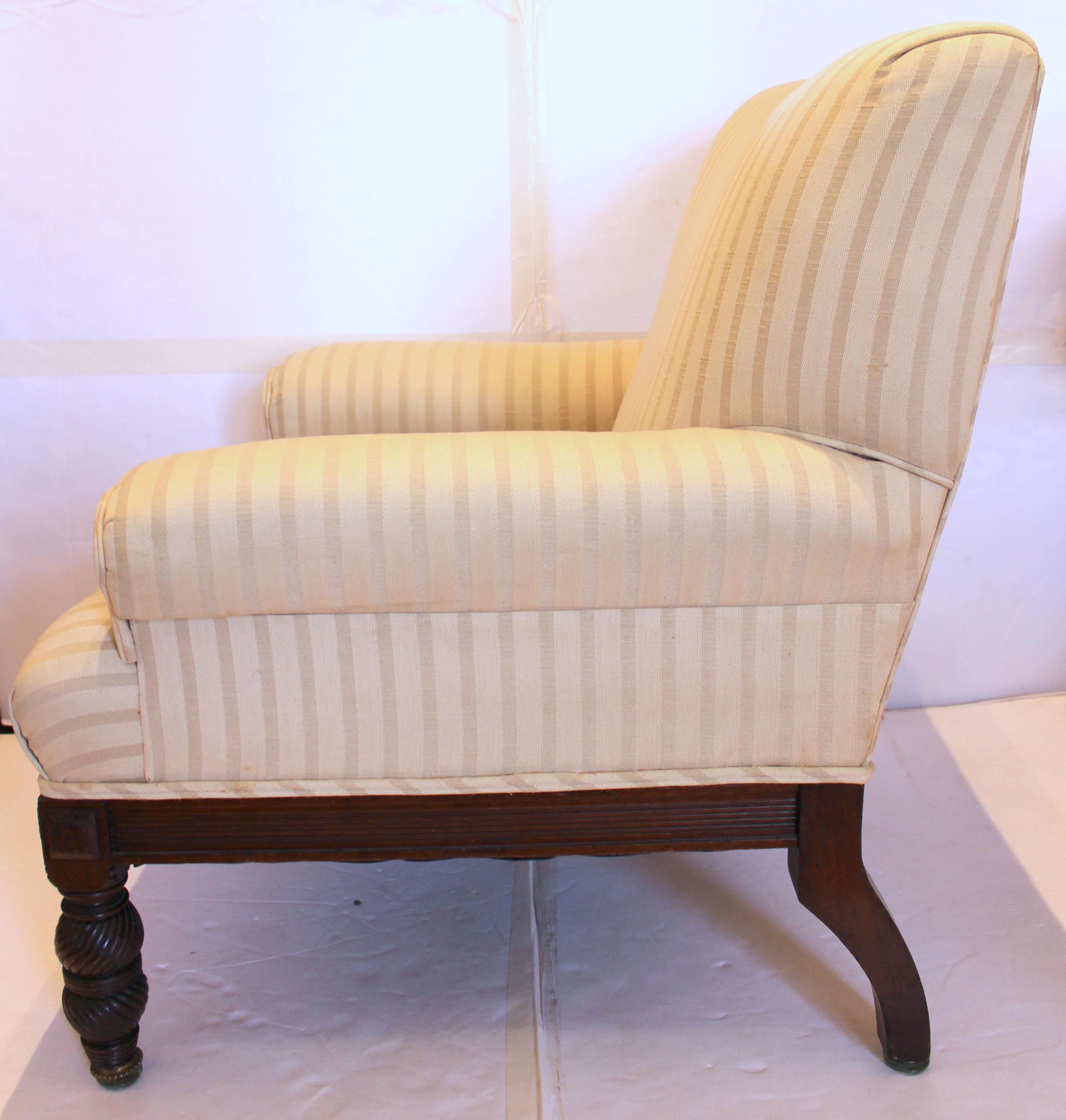 British Circa 1820-30 George IV/Late Regency Period Library Easy Chair, English