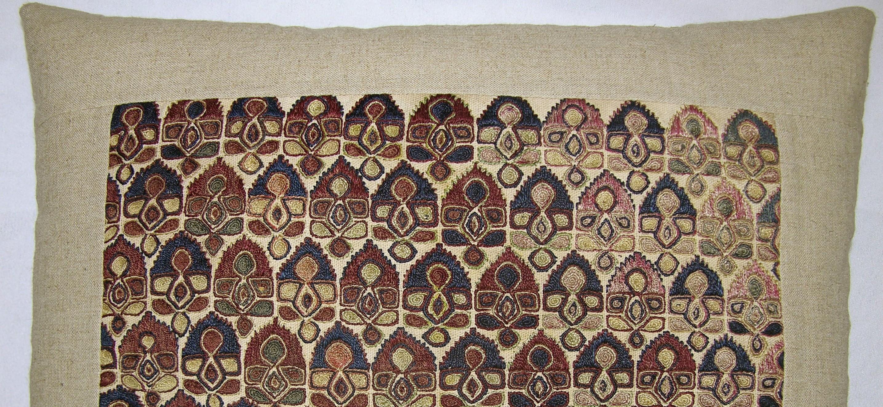 Uzbek Circa 1820 Antique Uzbak Pillow For Sale