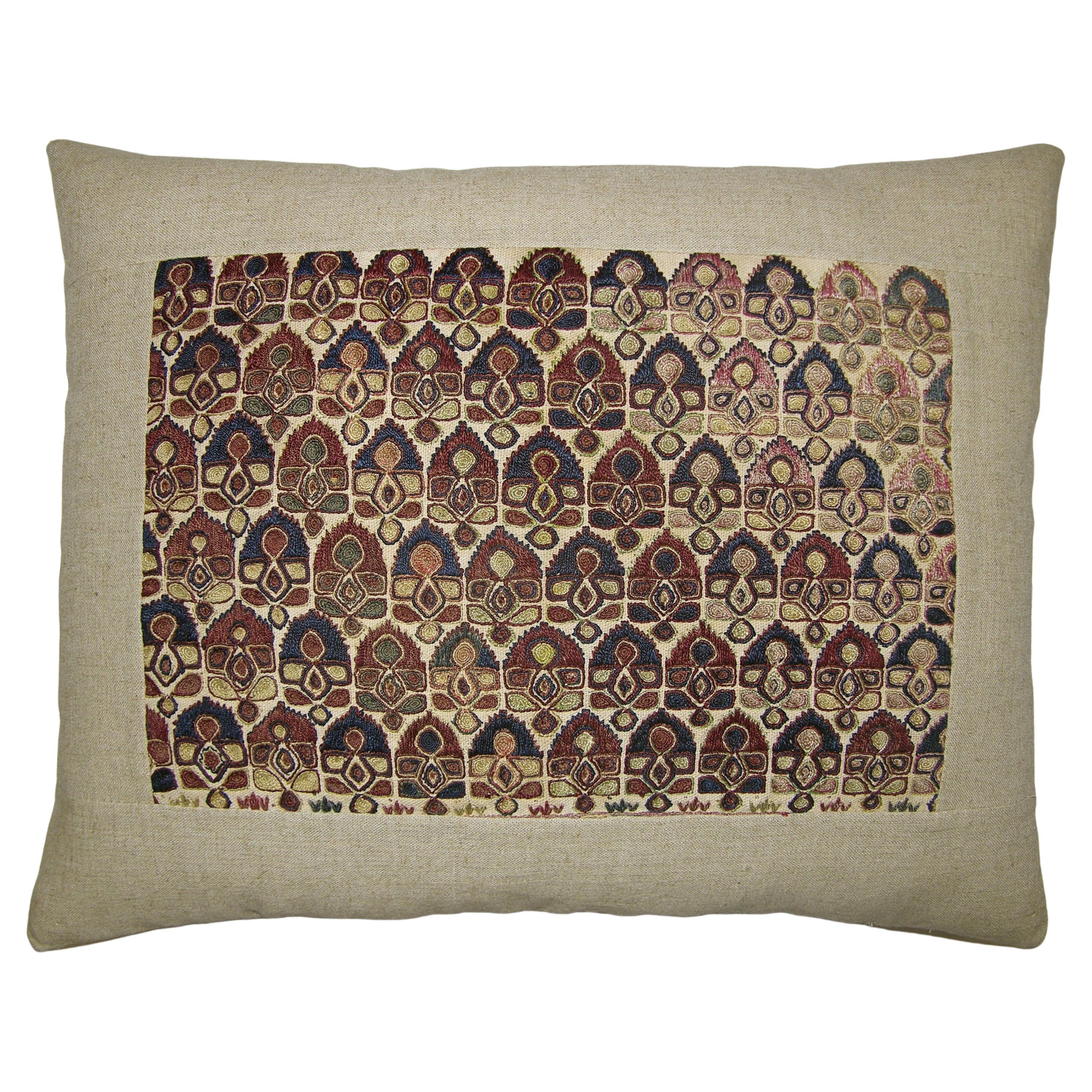 Circa 1820 Antique Uzbak Pillow For Sale