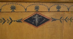 Austrian Neo Classical Day Bed Yellow with Classical Painted Scenes, circa 1820