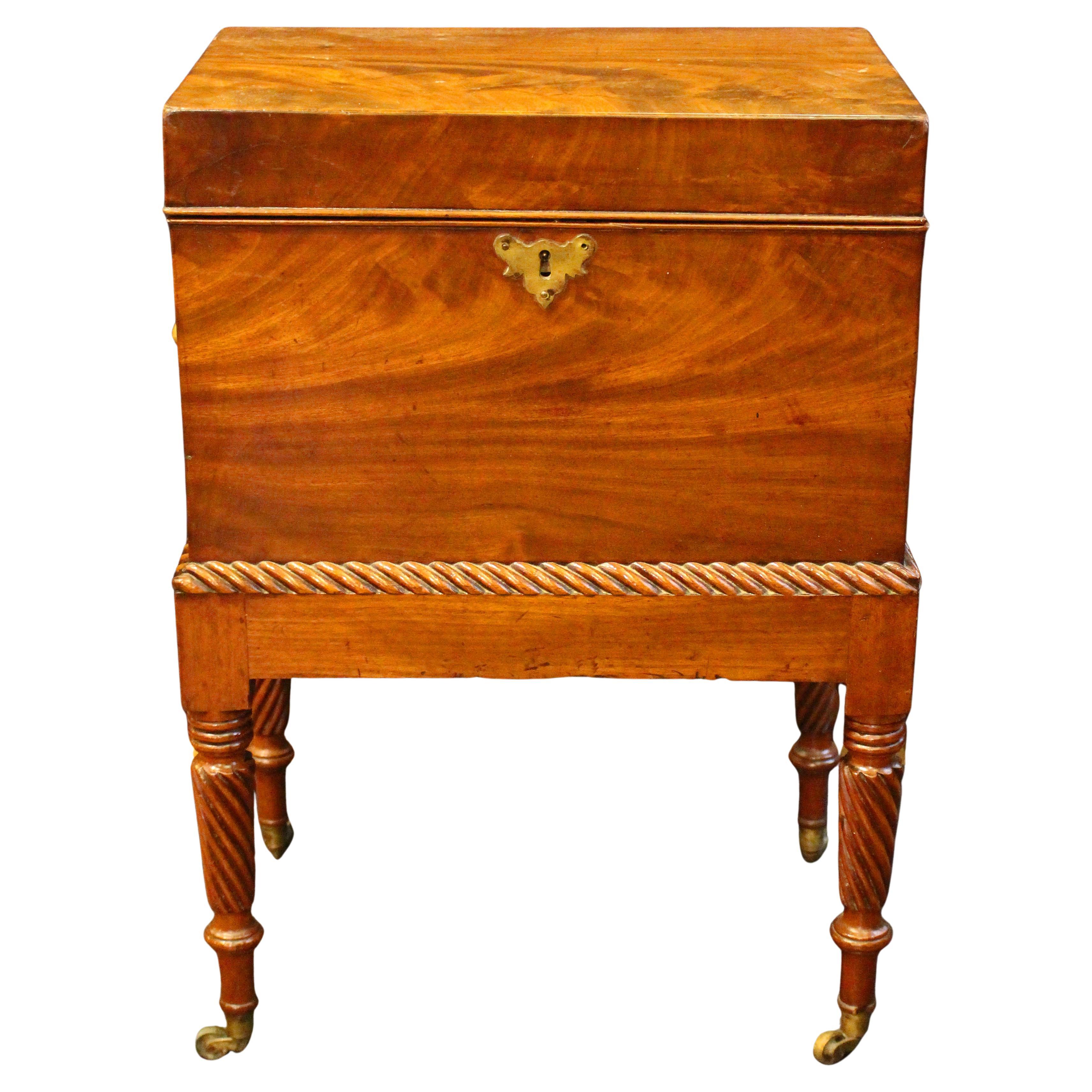 Circa 1820 English George IV Cellarette on Stand