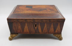 Scatola da lavoro del periodo Regency inglese del 1820 circa