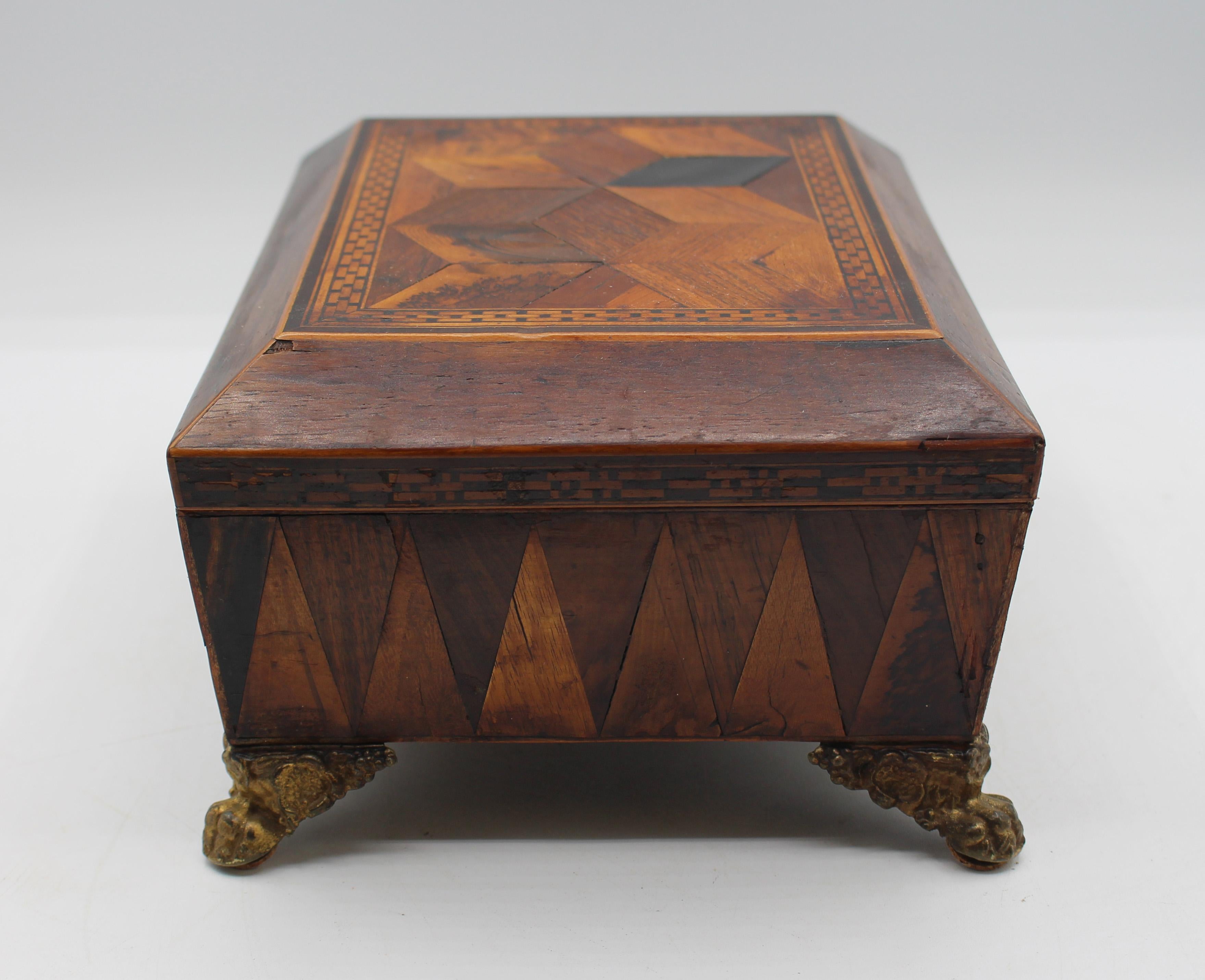 19th Century Circa 1820 English Regency Period Work Box For Sale