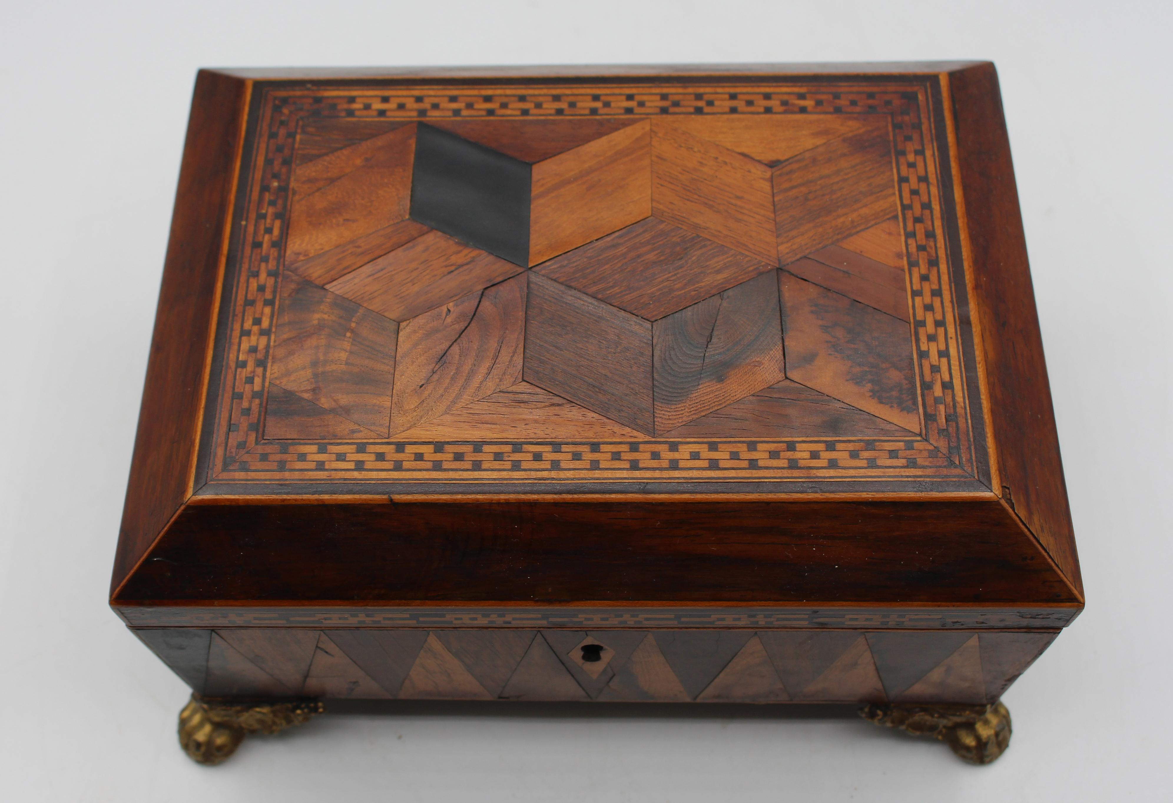 Boxwood Circa 1820 English Regency Period Work Box For Sale
