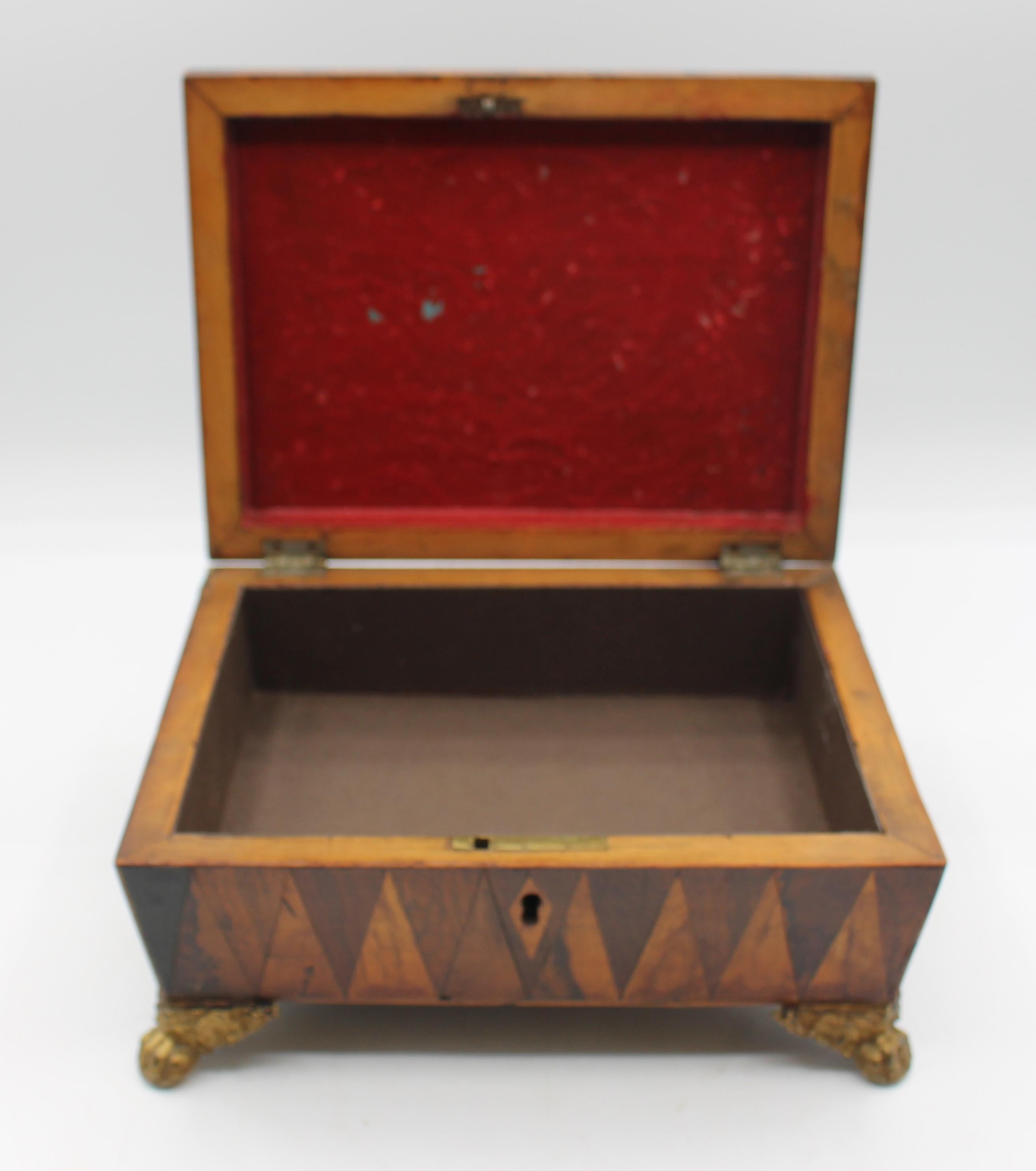 Circa 1820 English Regency Period Work Box For Sale 1