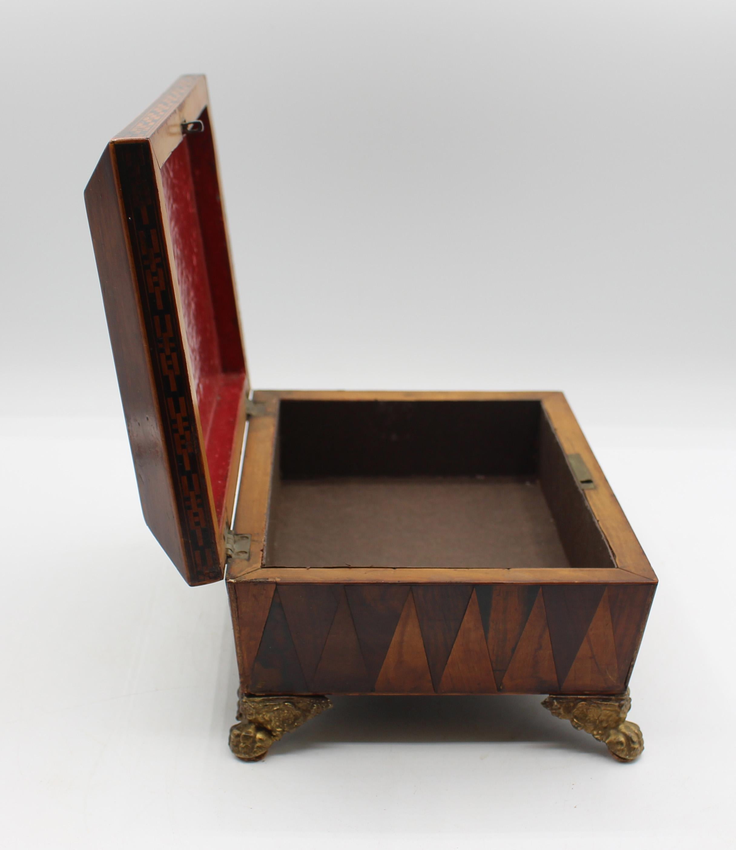 Circa 1820 English Regency Period Work Box For Sale 2