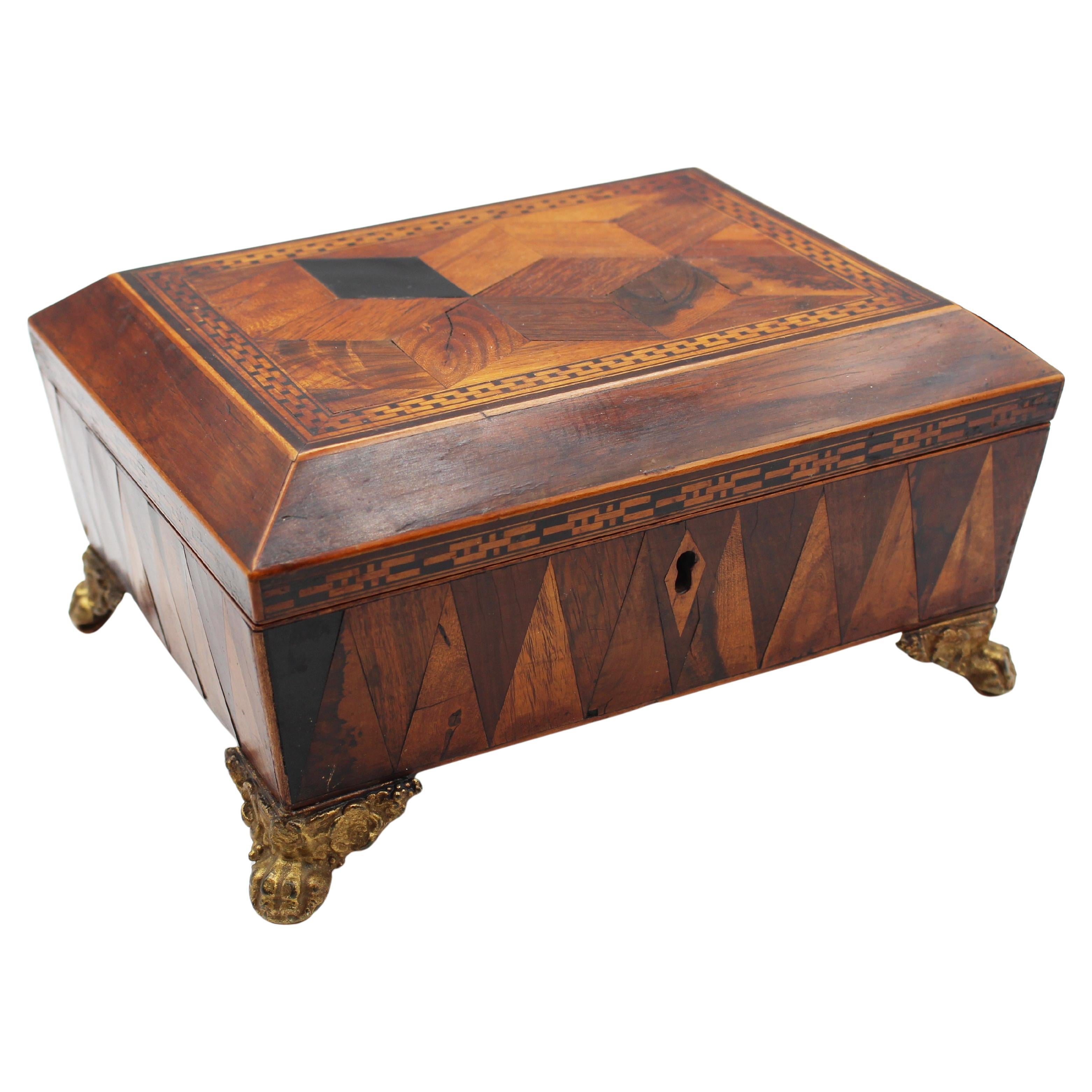 Circa 1820 English Regency Period Work Box For Sale