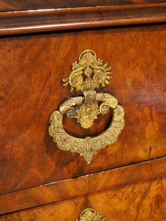 C. 1820 French Restauration Commode in Flame Mahogany by Othon Kolping 1775-1853