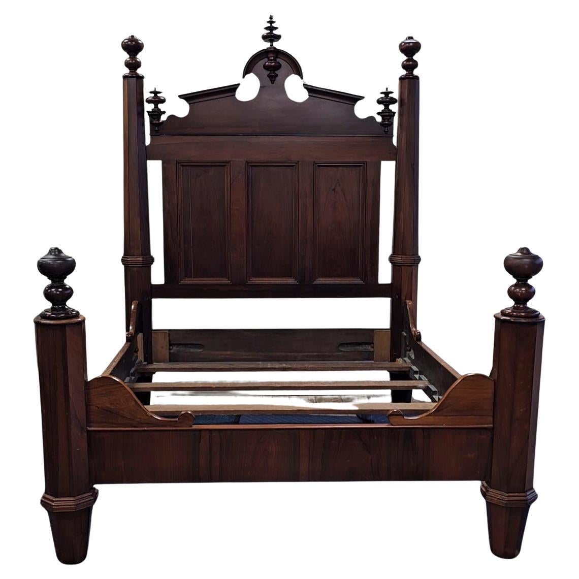 Early 19th Century American Empire Rosewood Veneered Bed