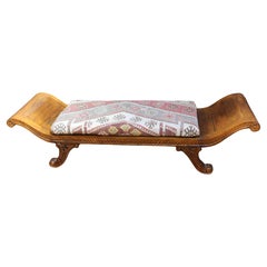 Circa 1820s-30s Anglo-Indian Regency Low Window Bench