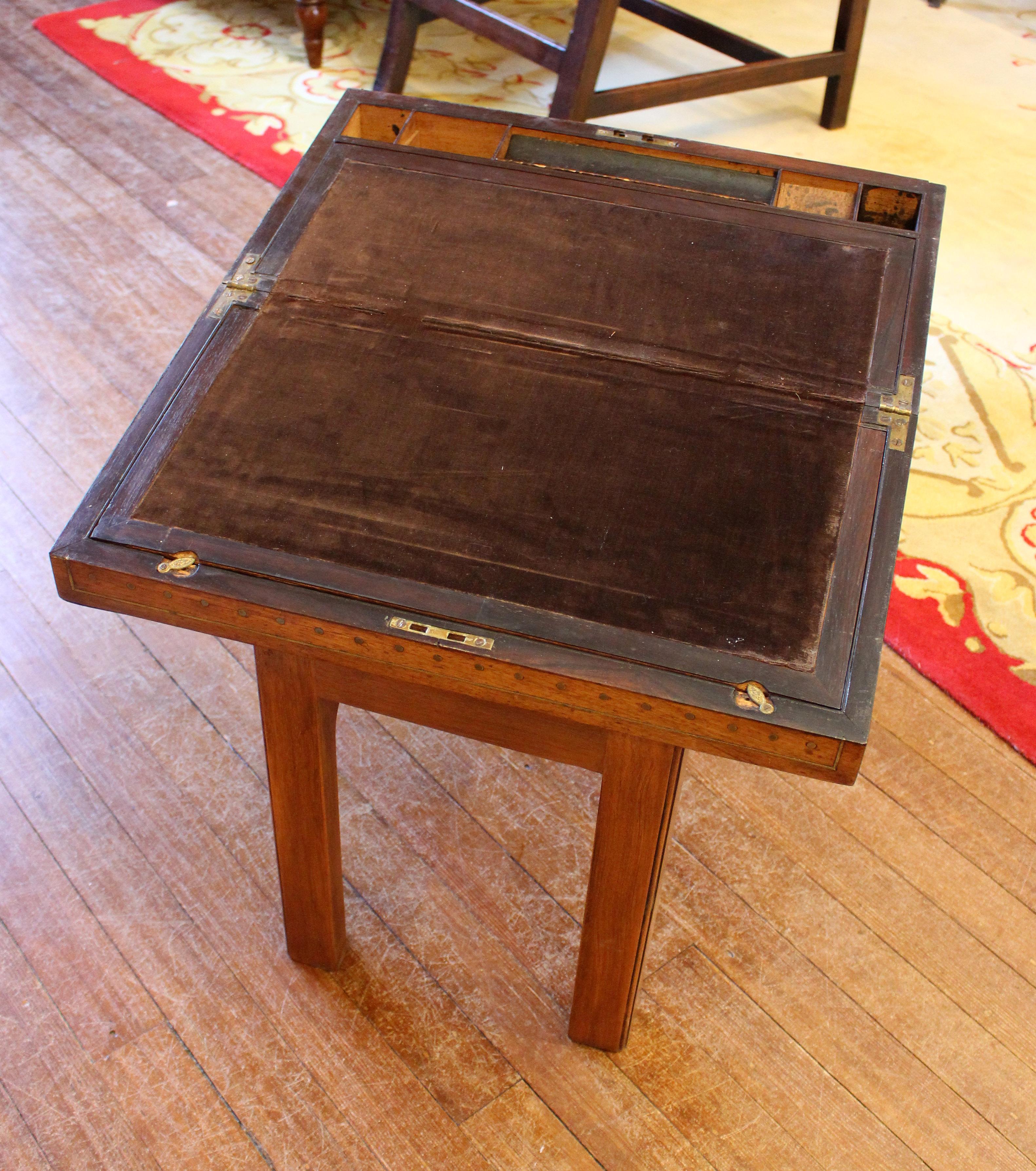 Circa 1820s English Lap Desk Box on Custom Stand 2
