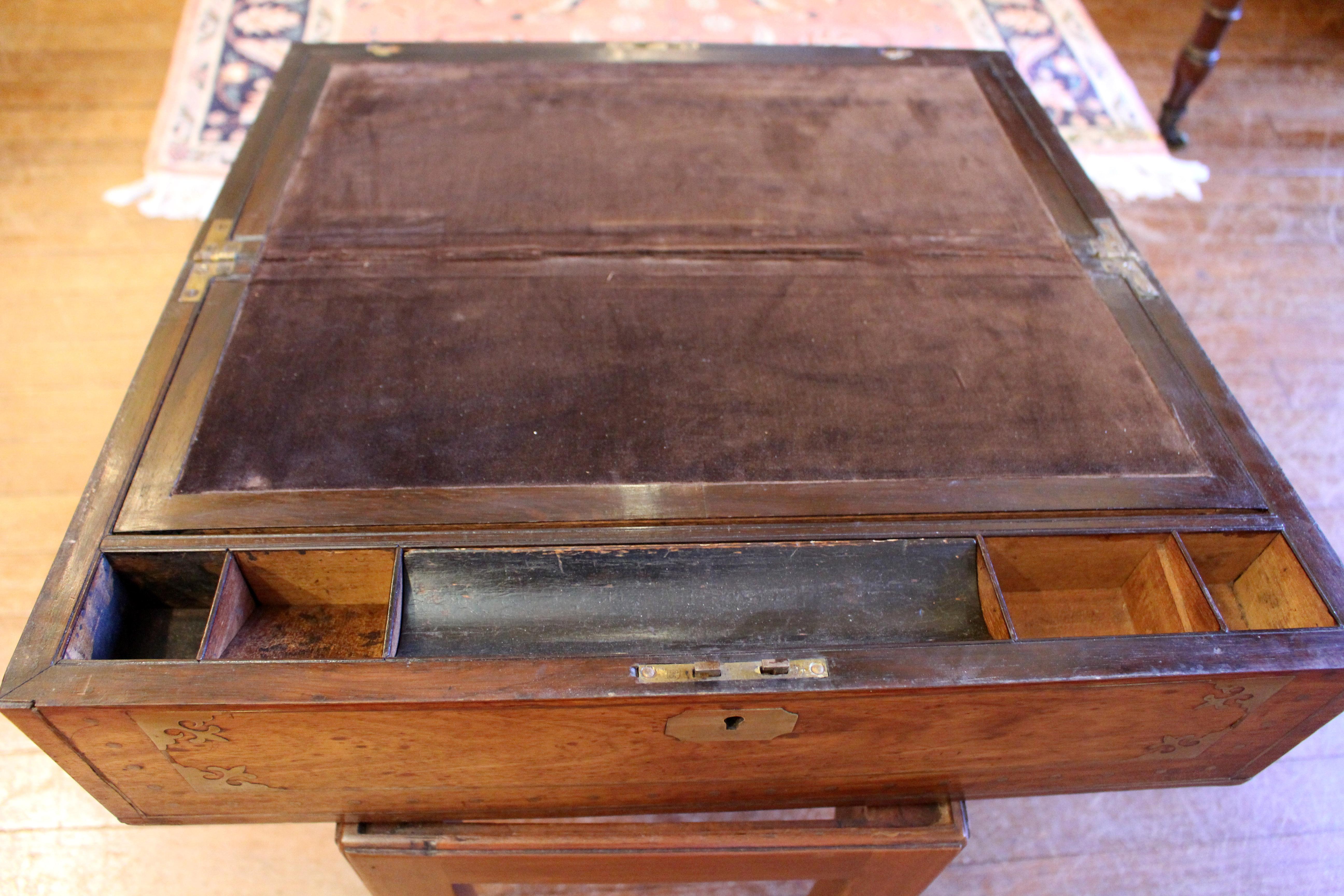 Circa 1820s English Lap Desk Box on Custom Stand 3