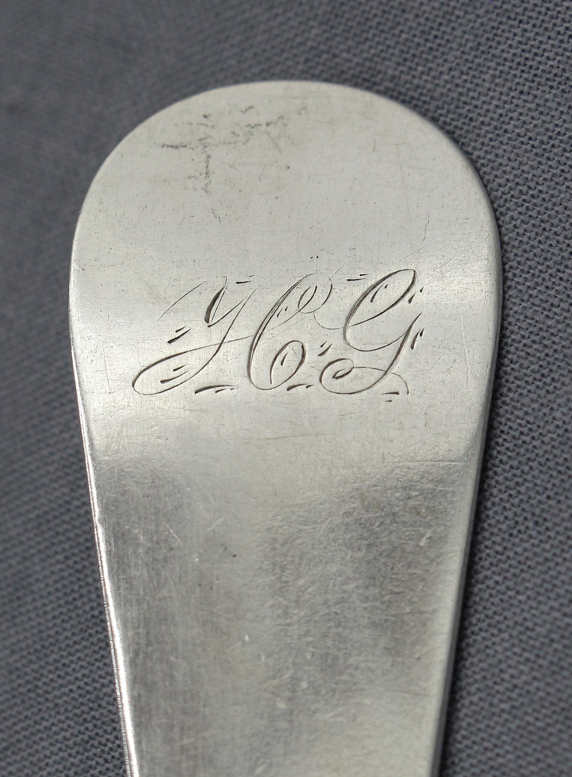 Americano Set di 11 cucchiaini da tè in argento con moneta americana di Rufus Davenport Dunbar (1825-36 circa) in vendita