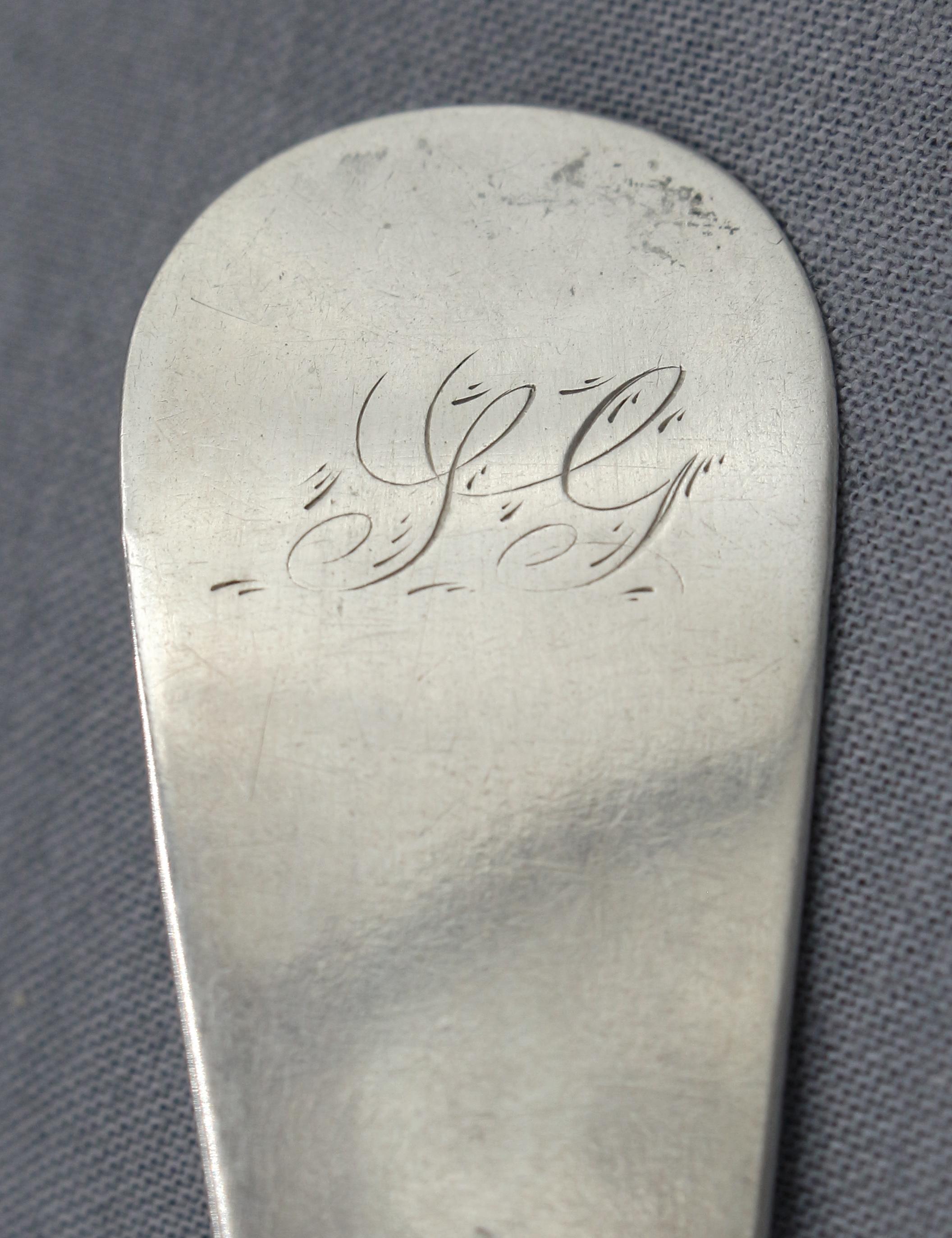 Set di 11 cucchiaini da tè in argento con moneta americana di Rufus Davenport Dunbar (1825-36 circa) In condizioni buone in vendita a Chapel Hill, NC