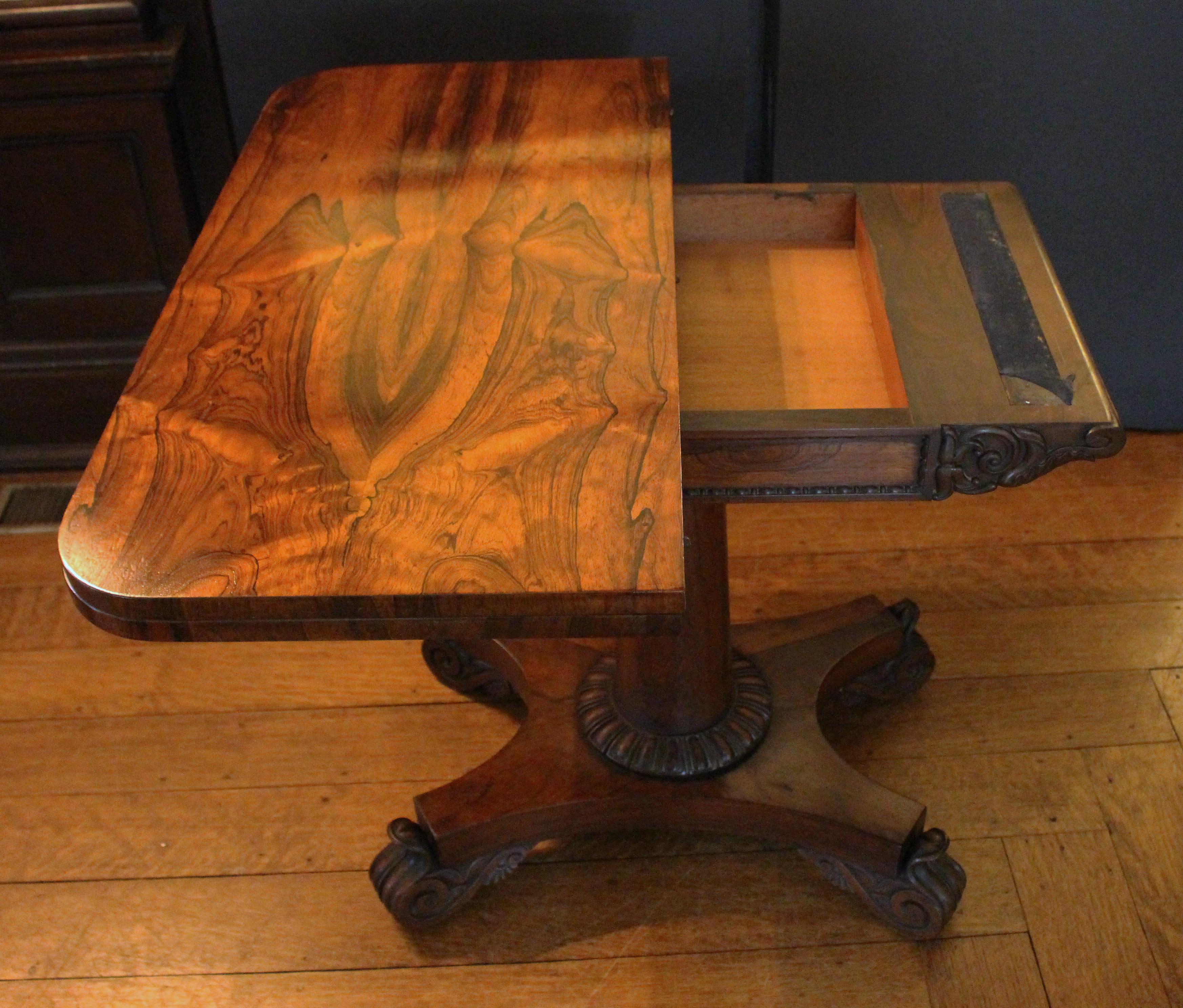 antique card table swivel top