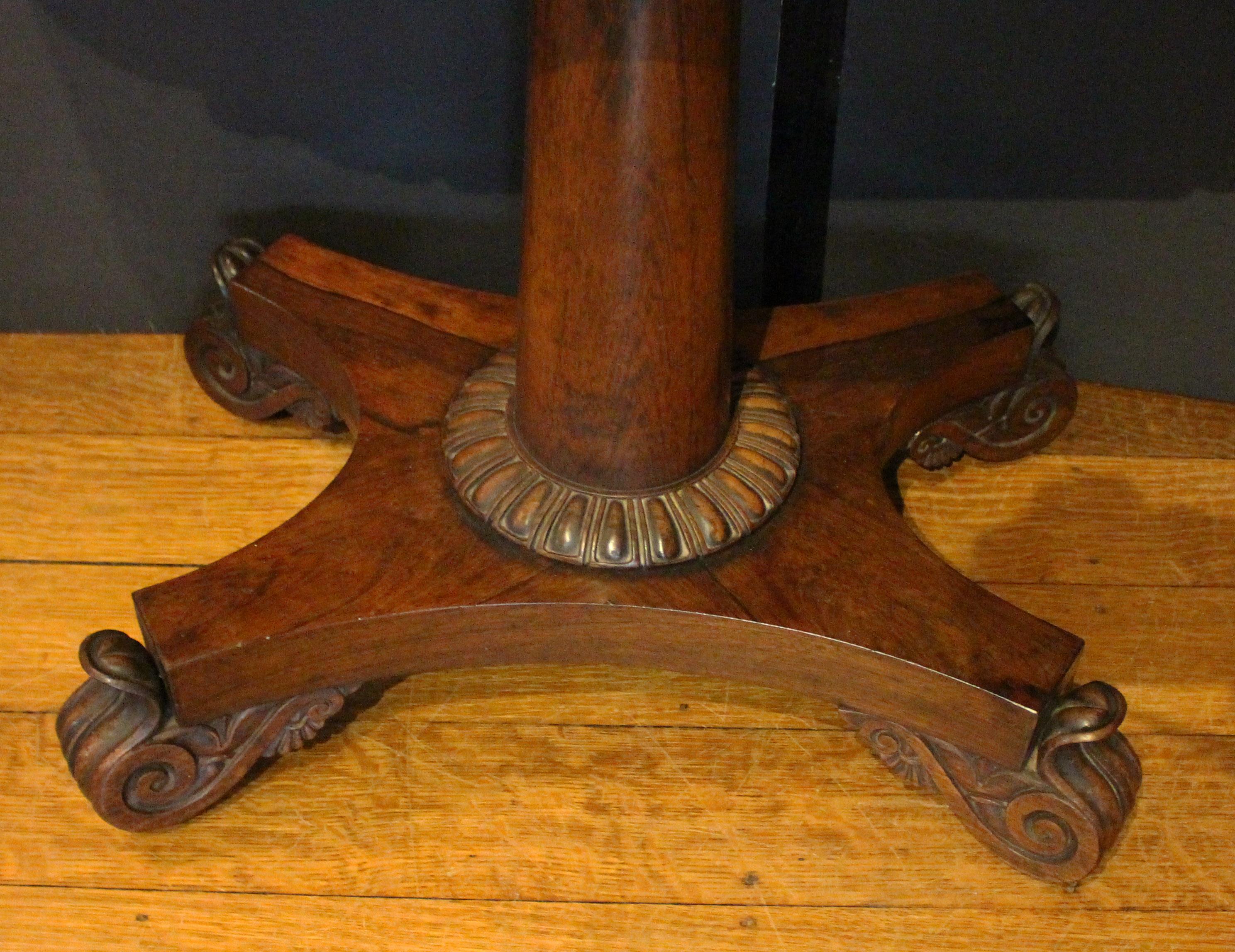 Wood Circa 1825 George IV Period Swivel Top Card Table