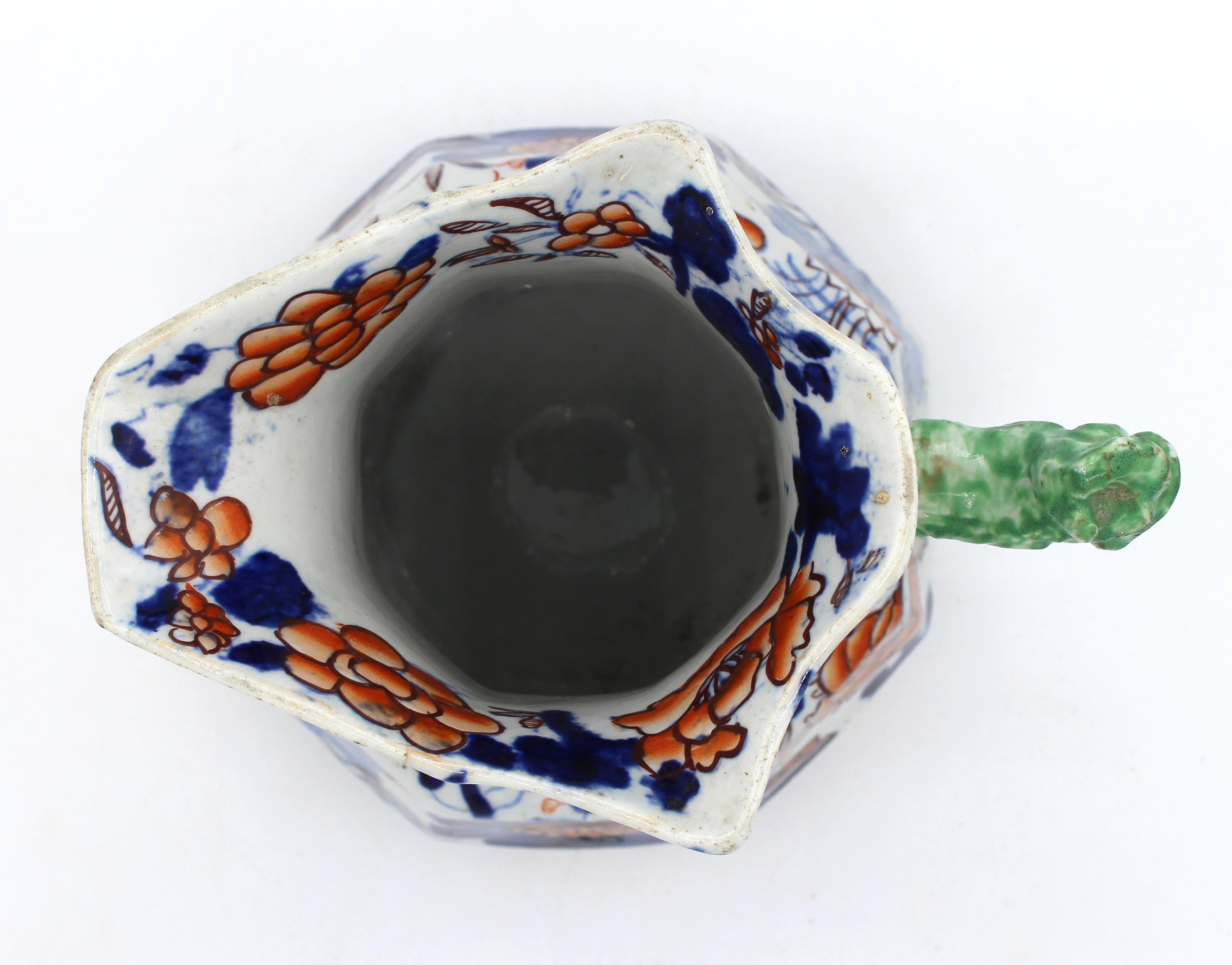 Anglais Grande pichet ou cruche « Mason's Patent Ironstone China » datant d'environ 1830-48