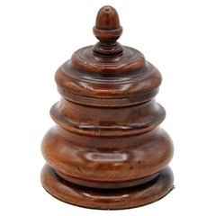 Circa 1830-60 English Treen Tobacco or Tea Caddy Box