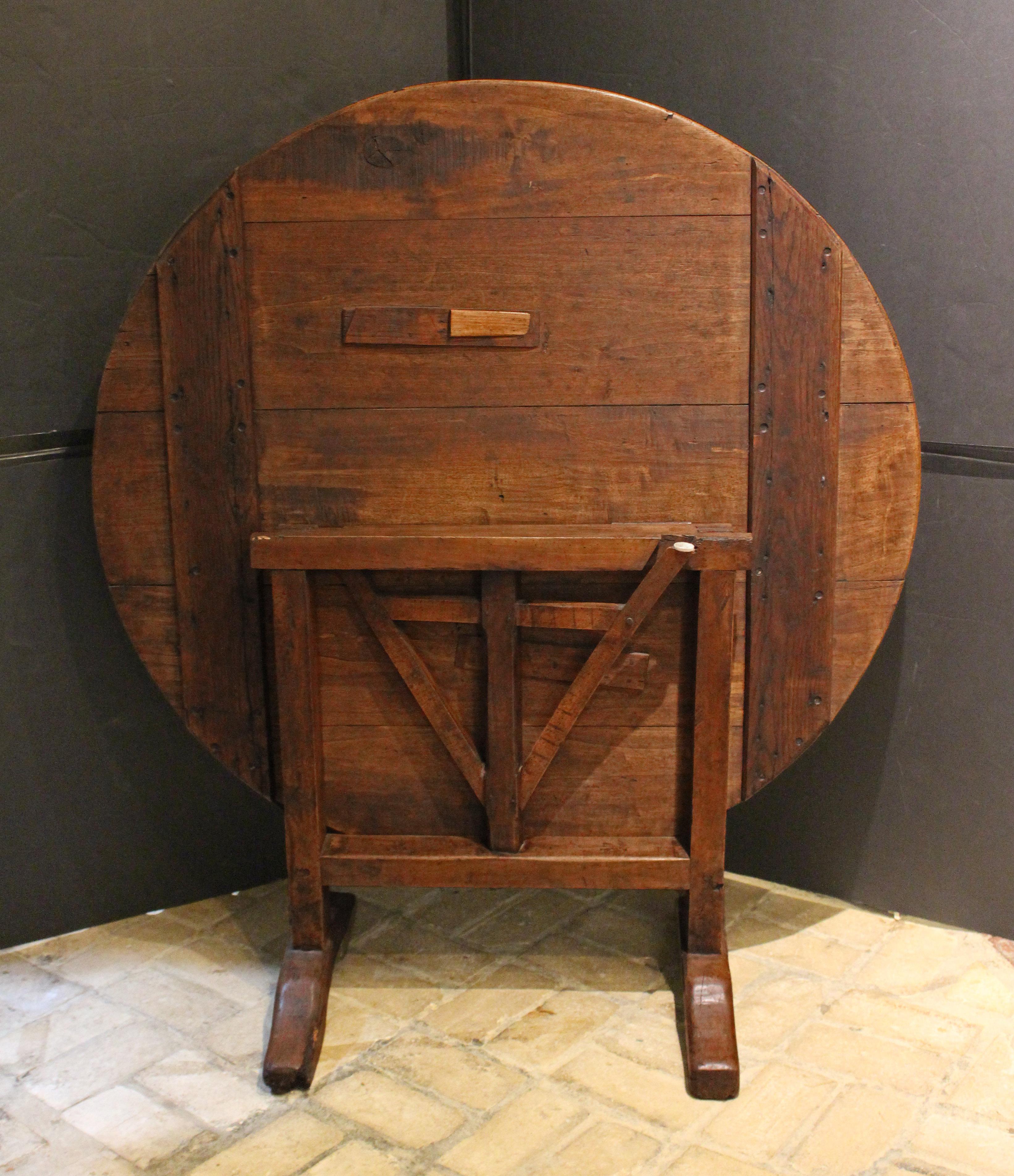 Mid-19th Century Circa 1830 Country French Tilt-Top Wine Tasting Table