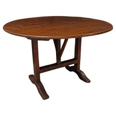 Circa 1830 Country French Tilt-Top Wine Tasting Table