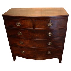 Circa 1830 English Bowfront Chest of Drawers