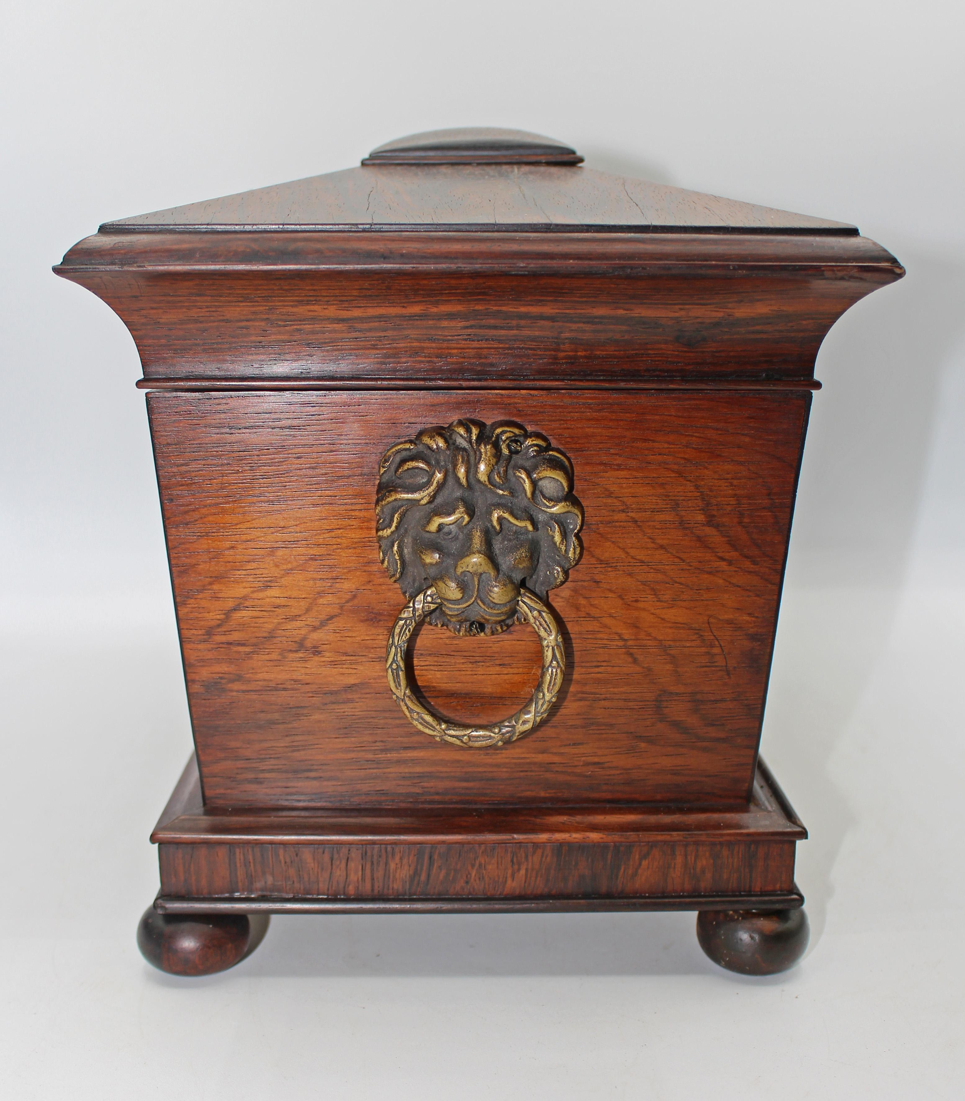 Wood Circa 1830 English George IV-William IV Tea Caddy Box For Sale