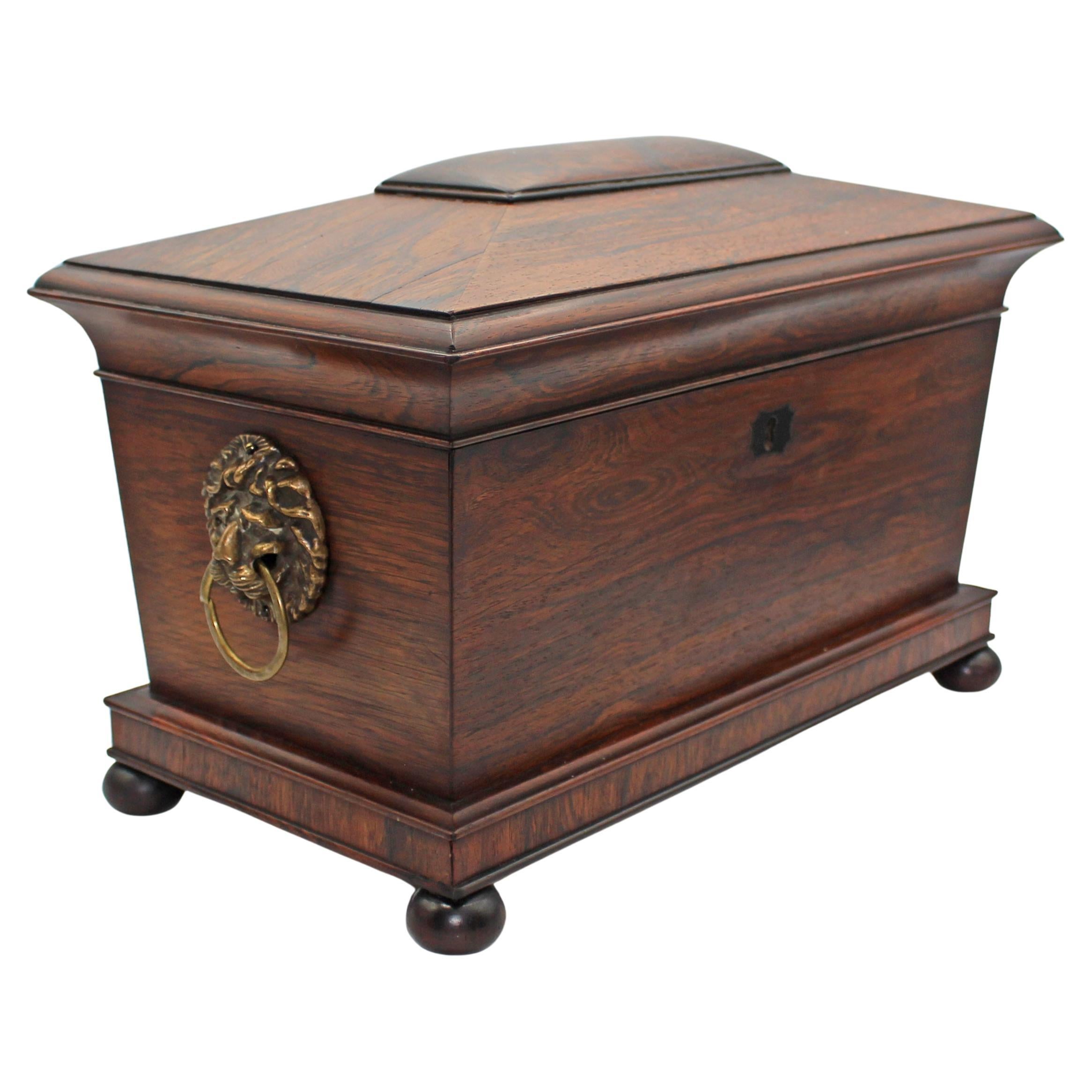 Circa 1830 English George IV-William IV Tea Caddy Box For Sale