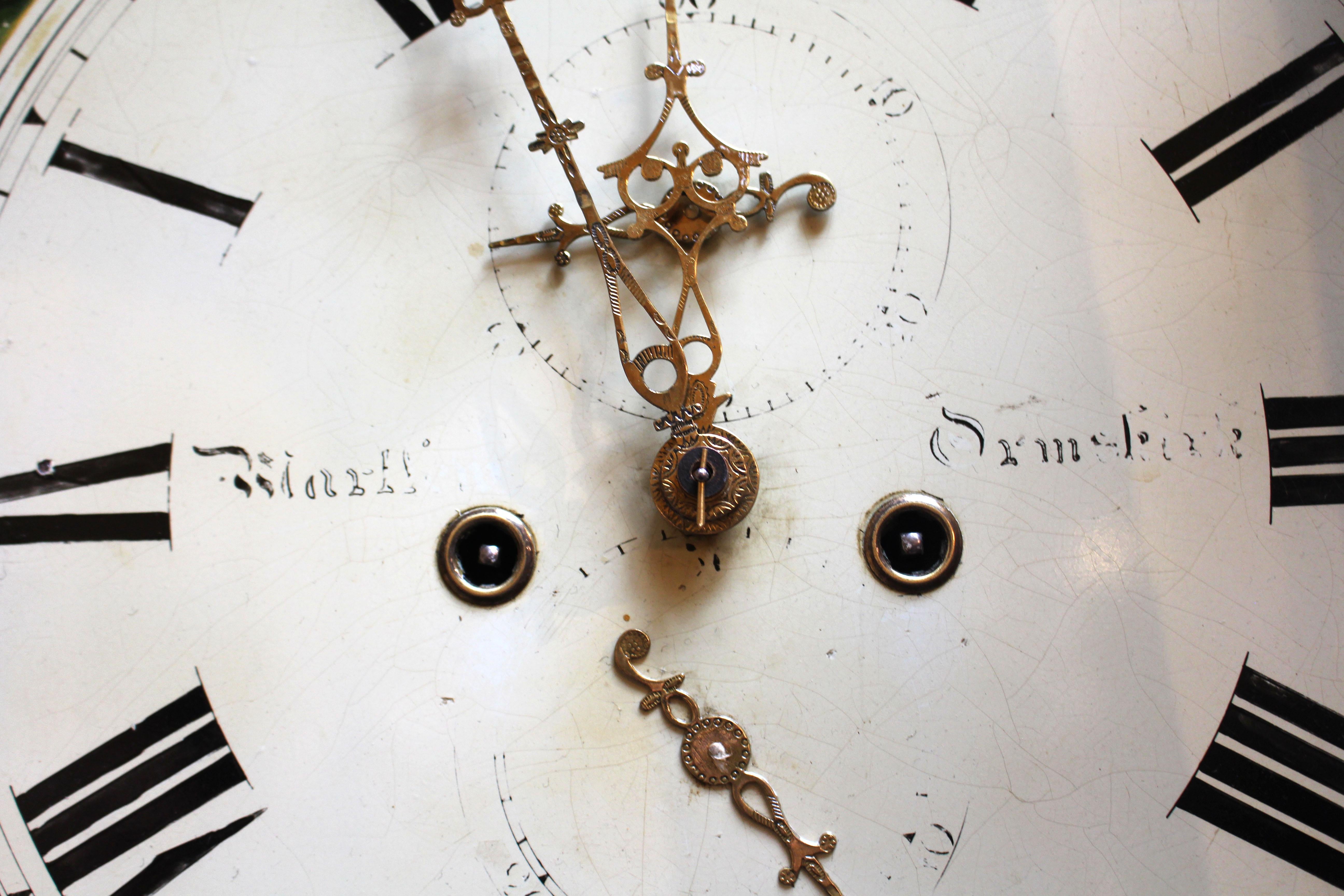 Circa 1830 English Georgian Tall Case Clock For Sale 4
