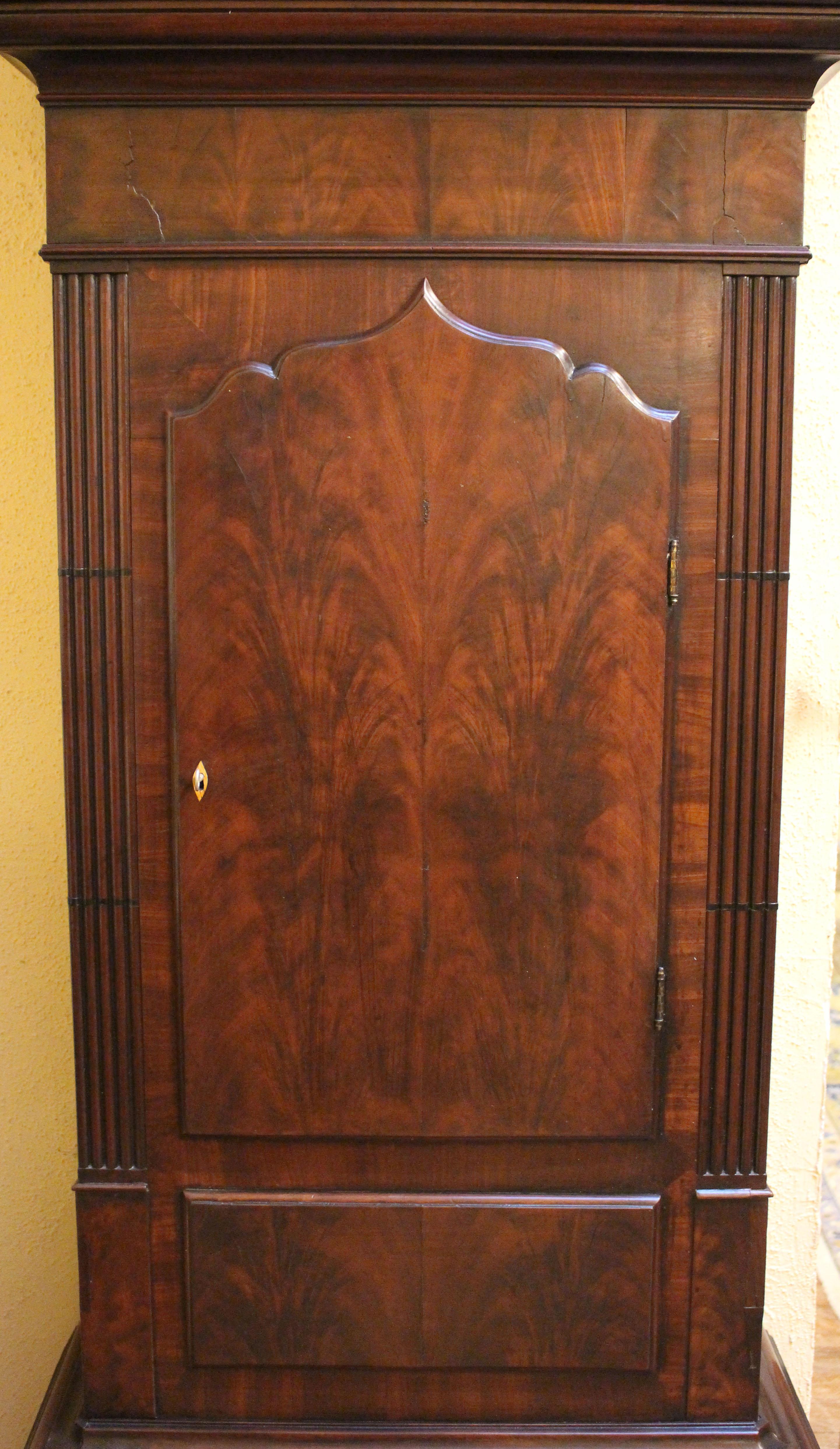 British Circa 1830 English Georgian Tall Case Clock For Sale