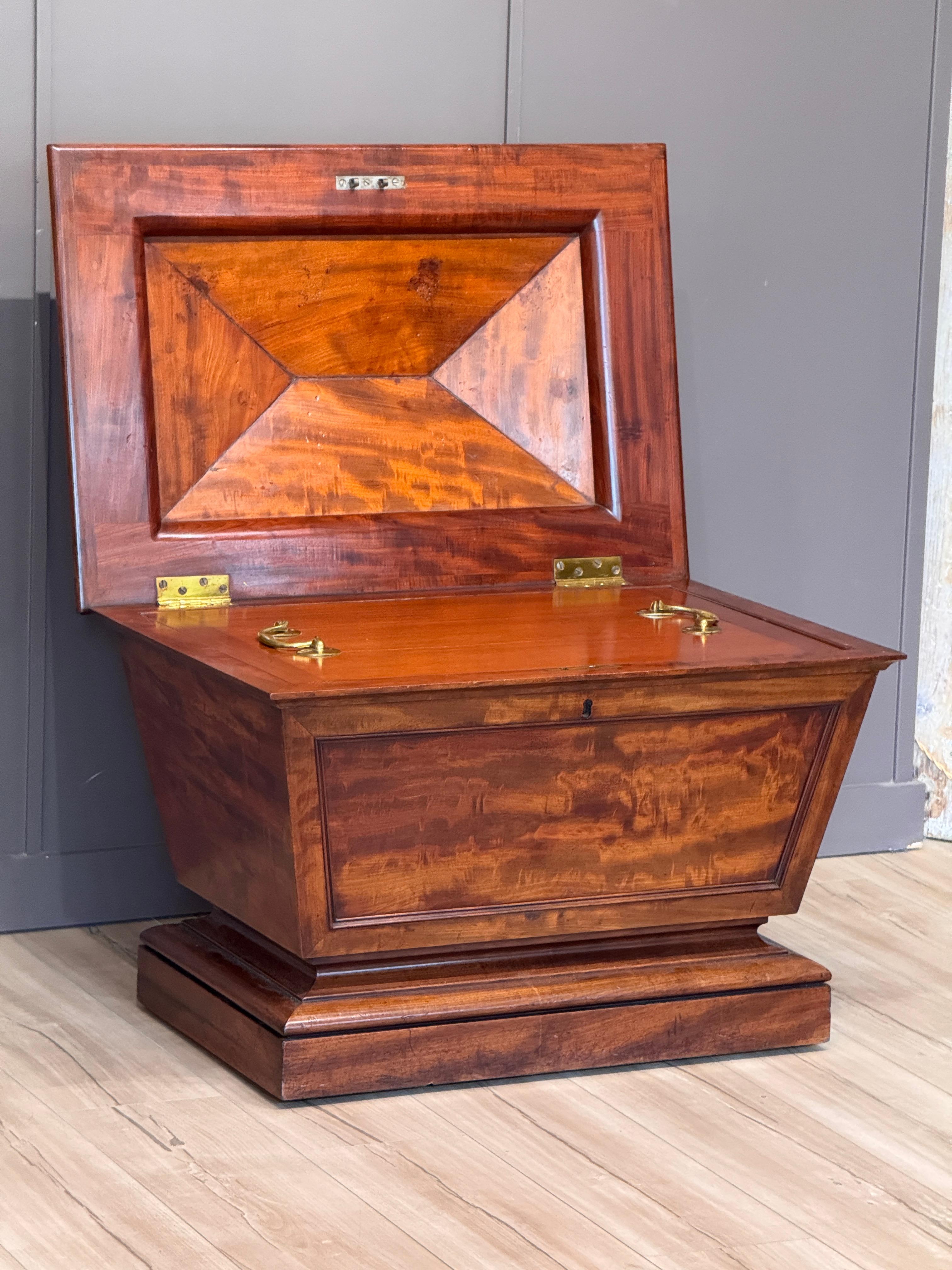 19th Century Circa 1830 English Regency Sarcophagus-Form Cellarette For Sale